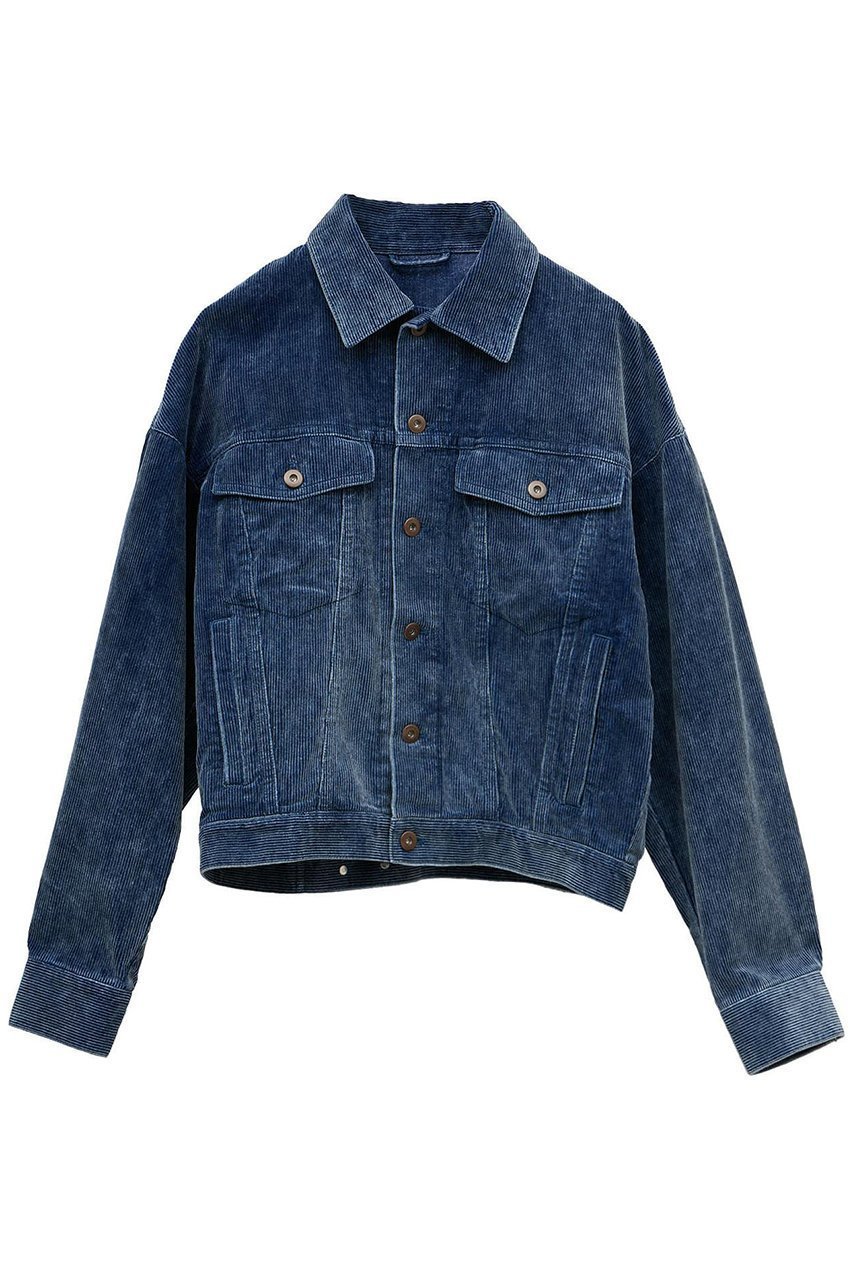 【マルティニーク/martinique】の【l heritage martinique】インディゴコーデュロイブルゾンジャケット インテリア・キッズ・メンズ・レディースファッション・服の通販 founy(ファニー) 　ファッション　Fashion　レディースファッション　Fashion for Women　アウター　Coat / Outerwear Collection　レディースジャケット・軽アウター　Jackets　ブルゾンジャケット・スポーティアウター　Blouson Jackets　おすすめ　Recommended / Our Picks　インディゴ　Indigo Denim　インナー　Innerwear　コーデュロイ　Corduroy, Cord Fabric　ジャケット　Jacket, Outerwear　ドレス　Dress, One-Piece　フェミニン　Feminine, Girly　ブリーチ　Bleach, Washed Finish　ブルゾン　Blouson, Bomber Jacket　ヴィンテージ　Vintage Style　ブルー|ID: prp329100004615007 ipo3291000000035701544