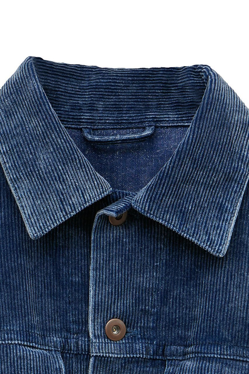 【マルティニーク/martinique】の【l heritage martinique】インディゴコーデュロイブルゾンジャケット 人気、トレンドファッション・服の通販 founy(ファニー) 　ファッション　Fashion　レディースファッション　Fashion for Women　アウター　Coat / Outerwear Collection　レディースジャケット・軽アウター　Jackets　ブルゾンジャケット・スポーティアウター　Blouson Jackets　おすすめ　Recommended / Our Picks　インディゴ　Indigo Denim　インナー　Innerwear　コーデュロイ　Corduroy, Cord Fabric　ジャケット　Jacket, Outerwear　ドレス　Dress, One-Piece　フェミニン　Feminine, Girly　ブリーチ　Bleach, Washed Finish　ブルゾン　Blouson, Bomber Jacket　ヴィンテージ　Vintage Style　other-3|ID: prp329100004615007 ipo3291000000035701548