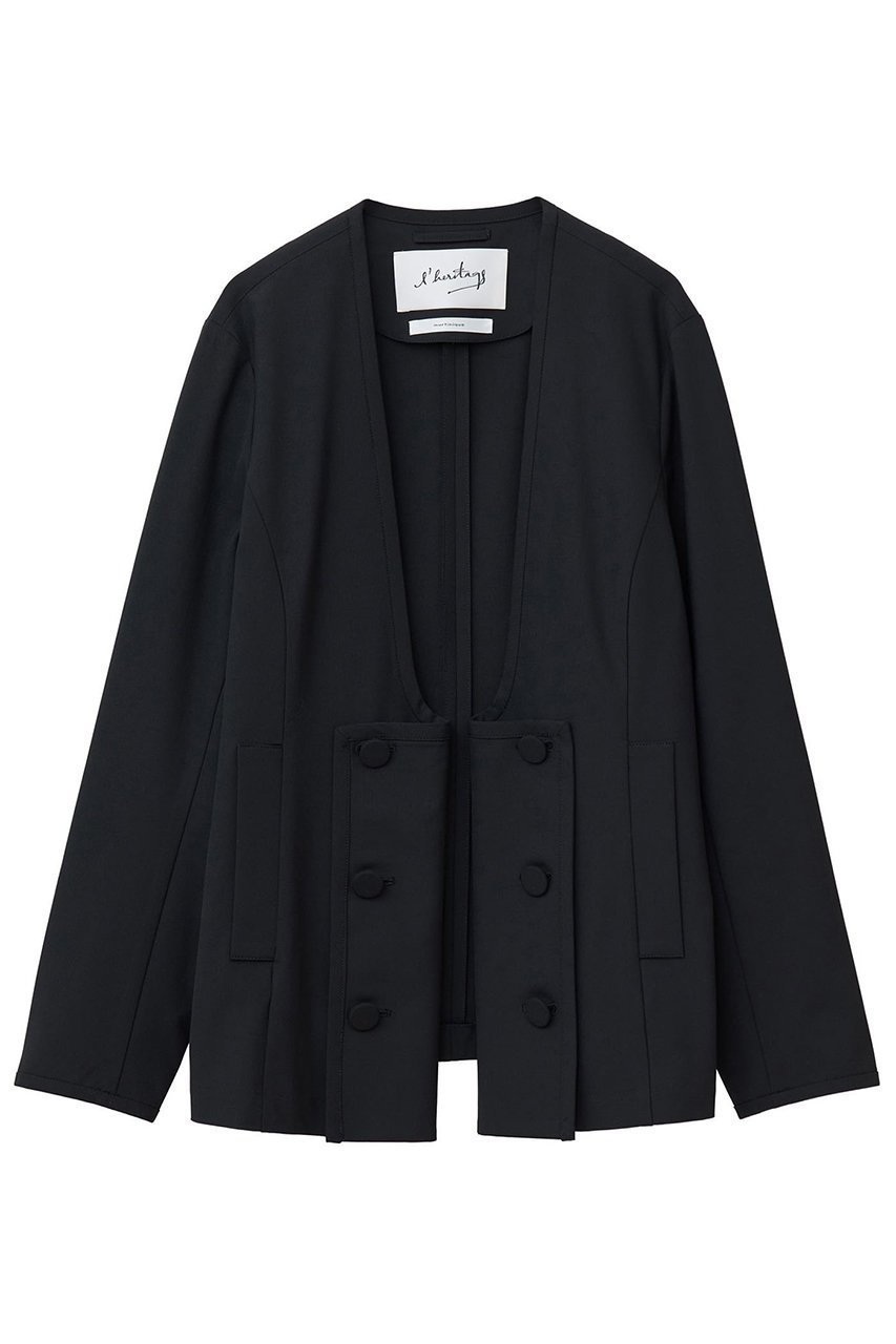 【マルティニーク/martinique】の【l heritage martinique】T/R2WAYストレッチダブルスプレテッドジャケット(セットアップ可) 人気、トレンドファッション・服の通販 founy(ファニー) 　ファッション　Fashion　レディースファッション　Fashion for Women　アウター　Coat / Outerwear Collection　レディースジャケット・軽アウター　Jackets　ジャケット　Jacket, Outerwear　ストレッチ　Stretch, Stretchy Fabric　セットアップ　Set-Up, Coordinated Outfit　バランス　Balance, Style Balance　フロント　Front, Front Design　再入荷　Restock / Back in Stock　おすすめ　Recommended / Our Picks　other-8|ID: prp329100004615008 ipo3291000000036084154