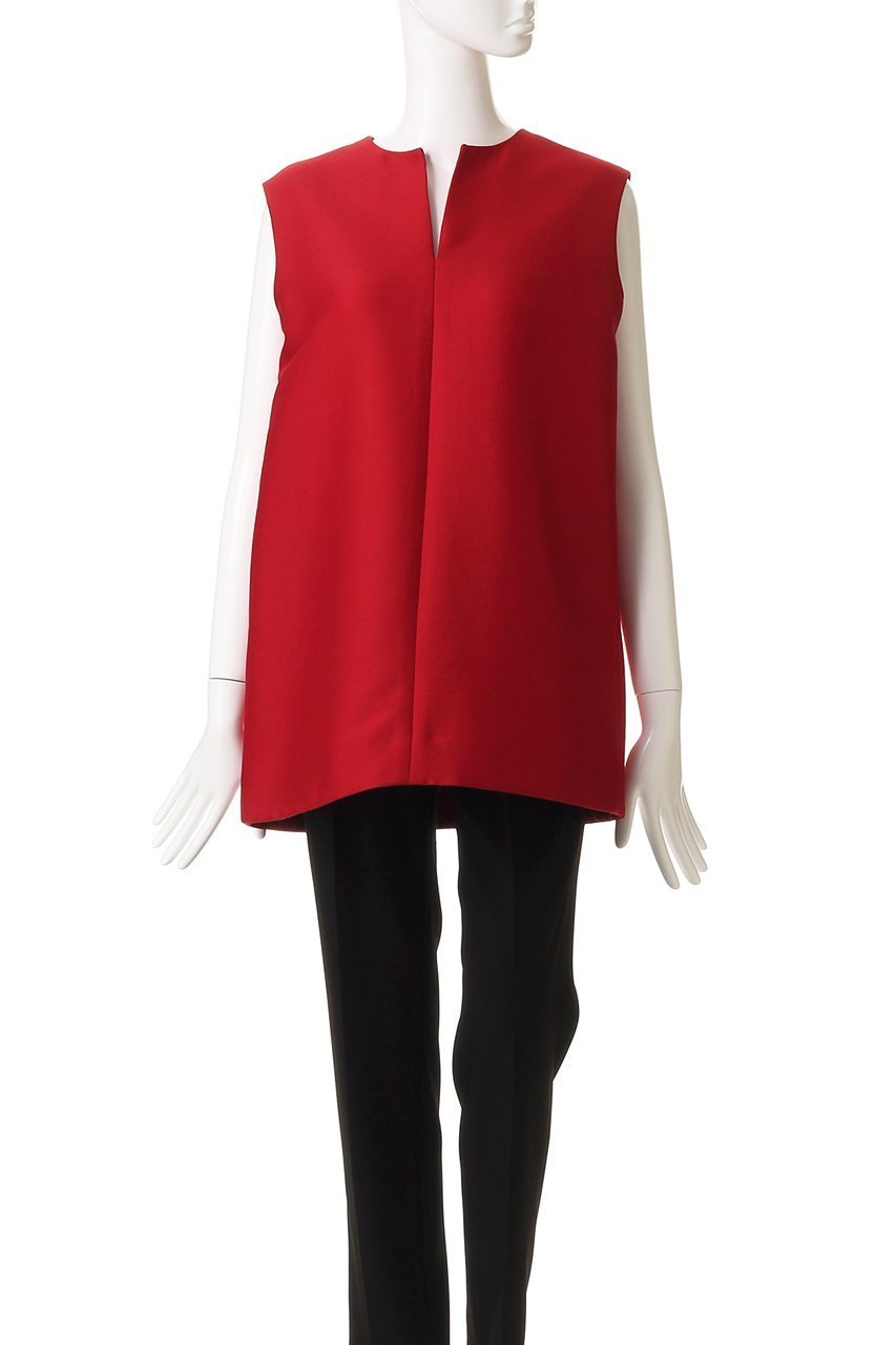 【エムフィル/M Fil】のBubbly ダブルクロス キーネック トップス 人気、トレンドファッション・服の通販 founy(ファニー) 　ファッション　Fashion　レディースファッション　Fashion for Women　トップス・カットソー　Cut & Sew Tops　キャミソール&ノースリーブ　Camisoles & Sleeveless Tops　シャツ・ブラウス・オフィスカジュアル　Elegant Blouses & Button-Ups　アウター　Coat / Outerwear Collection　シンプル　Simple, Minimal　ダブル　Double, Double-Breasted　ノースリーブ　Sleeveless, No-Sleeve　モダン　Modern, Contemporary　other-2|ID: prp329100004615010 ipo3291000000035492236