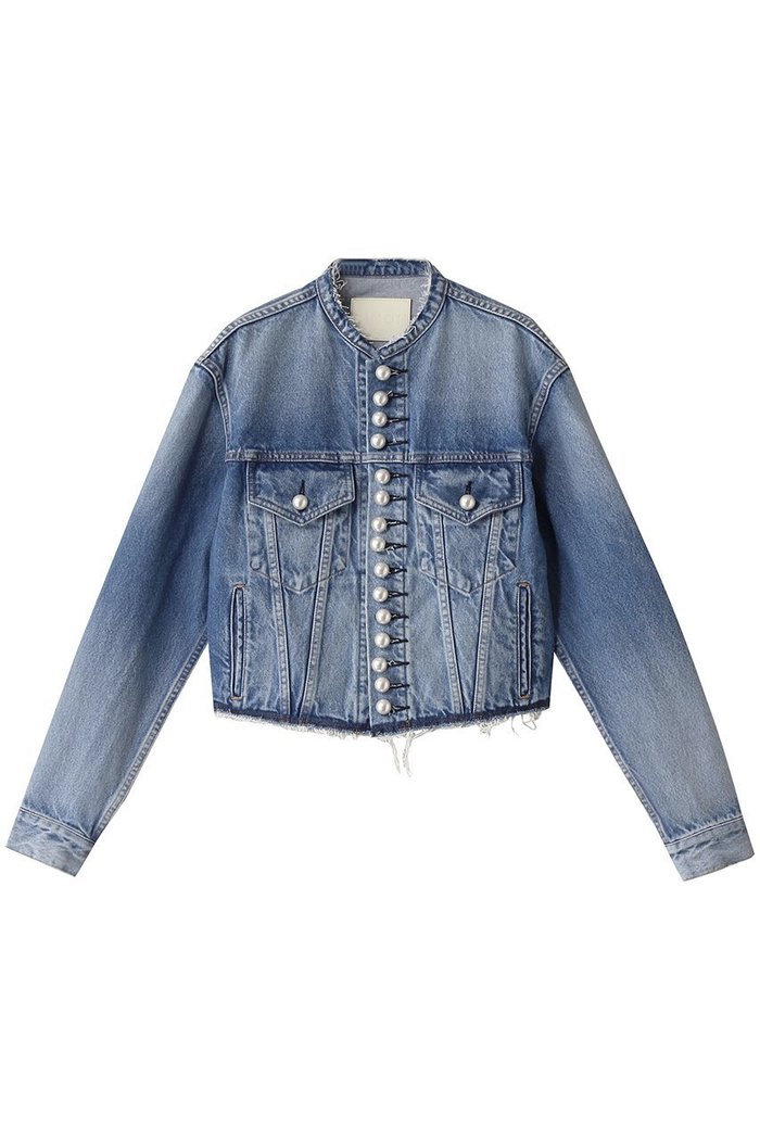 【チノ/CINOH】のデニム パール ボタン ジャケット インテリア・キッズ・メンズ・レディースファッション・服の通販 founy(ファニー) https://founy.com/ ファッション Fashion レディースファッション Fashion for Women アウター Coat / Outerwear Collection レディースジャケット・軽アウター Jackets ショート Short, Short Length ジャケット Jacket, Outerwear デニム Denim, Jeans Material トレンド Trend, Trending Now バランス Balance, Style Balance パール Pearl, Pearl Accent フェミニン Feminine, Girly フォルム Silhouette, Form フロント Front, Front Design ワイド Wide, Wide Fit |ID: prp329100004615011 ipo3291000000035864966