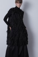 【ヒューエルミュージアム/hueLe Museum】の【hLM】リーフカットジャガードジレ 人気、トレンドファッション・服の通販 founy(ファニー) ファッション Fashion レディースファッション Fashion for Women アウター Coat / Outerwear Collection レディースジャケット・軽アウター Jackets ジャケット Jacket, Outerwear トレンド Trend, Trending Now ドレス Dress, One-Piece フェザー Feather, Feather Detail |ID:prp329100004615012