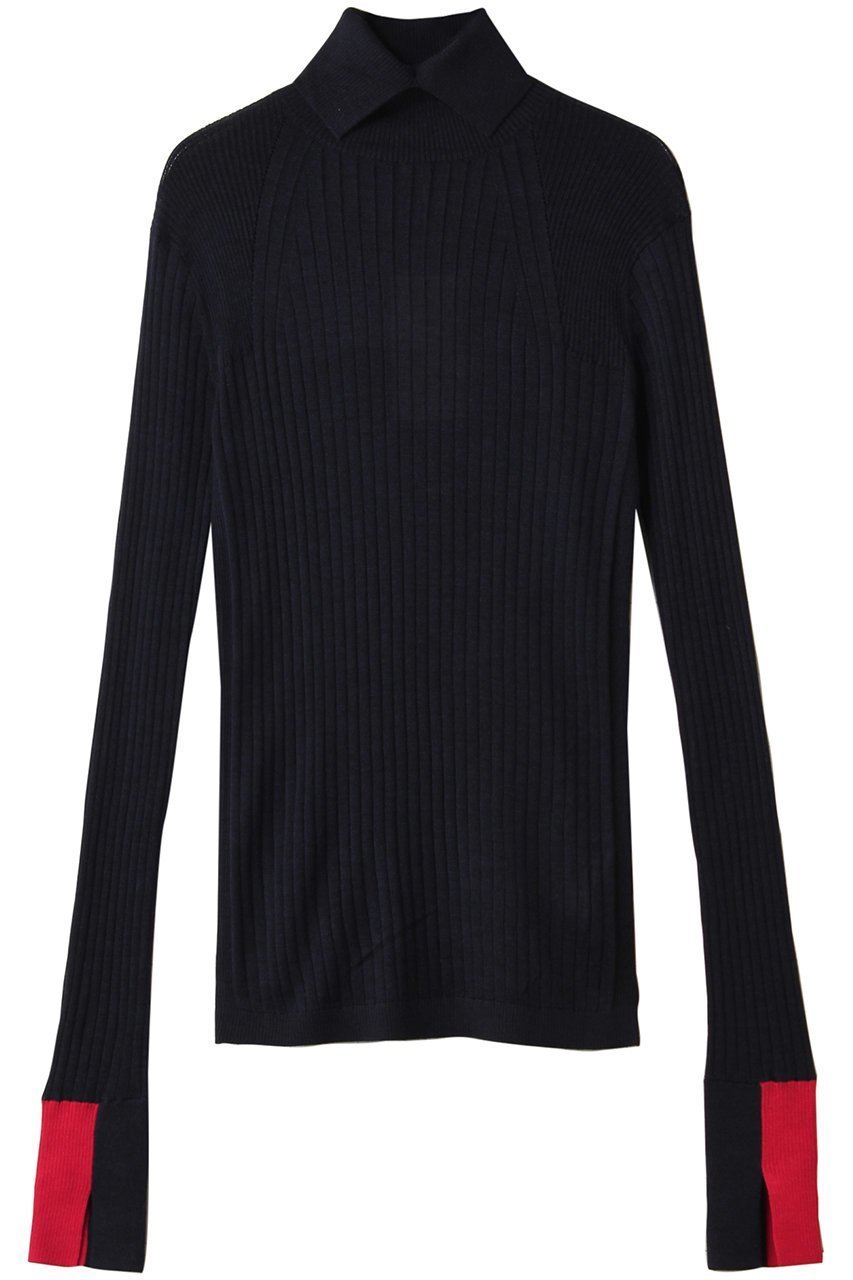 【チノ/CINOH】のシルク タートル ネック タイト ニット インテリア・キッズ・メンズ・レディースファッション・服の通販 founy(ファニー) 　ファッション　Fashion　レディースファッション　Fashion for Women　トップス・カットソー　Cut & Sew Tops　ニット　Knit Tops & Sweaters　カジュアルプルオーバー・ニットトップス　Pullovers & Knit Tops / Casual Pullovers　インナー　Innerwear　シルク　Silk, 100% Silk　ストレート　Straight, Straight Cut　タートル　Turtleneck, Turtle Collar　タートルネック　Turtleneck, High Neck　ネイビー/レッド|ID: prp329100004615020 ipo3291000000036084158