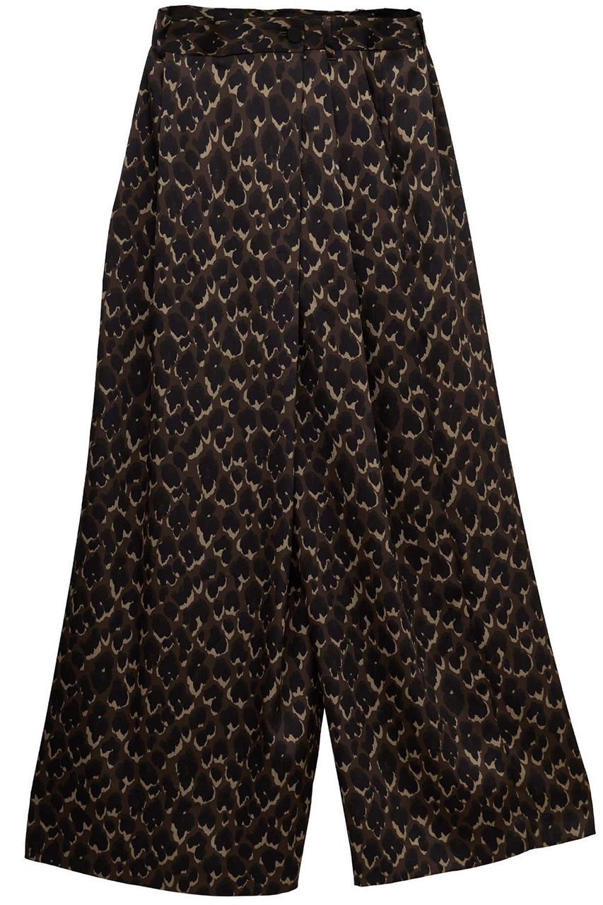 【マルティニーク/martinique】の【l heritage martinique】レオパードサテンプリントストレートワイドパンツ(セットアップ可) インテリア・キッズ・メンズ・レディースファッション・服の通販 founy(ファニー) 　ファッション　Fashion　レディースファッション　Fashion for Women　セットアップ　Matching Sets　レディースパンツ・ボトムス　Pants & Trousers / Bottoms　パンツ　Pants & Trousers　サテン　Satin, Glossy Fabric　シンプル　Simple, Minimal　ストレート　Straight, Straight Cut　セットアップ　Set-Up, Coordinated Outfit　パジャマ　Pajamas, Sleepwear　フィット　Fit, Slim Fit　プリント　Print, Printed Pattern　メッシュ　Mesh, Net Fabric　ラップ　Wrap, Wrap Design　リラックス　Relax, Relaxed Fit　ワイド　Wide, Wide Fit　再入荷　Restock / Back in Stock　おすすめ　Recommended / Our Picks　ブラウン系|ID: prp329100004615022 ipo3291000000035701585