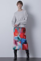 【ヒューエルミュージアム/hueLe Museum】の【hLM】アートプリントスカート 人気、トレンドファッション・服の通販 founy(ファニー) ファッション Fashion レディースファッション Fashion for Women スカート Skirts ロングスカート Long Skirts / Maxi & Midi Skirts フロント Front, Front Design ロング Long, Long-Length |ID:prp329100004615034