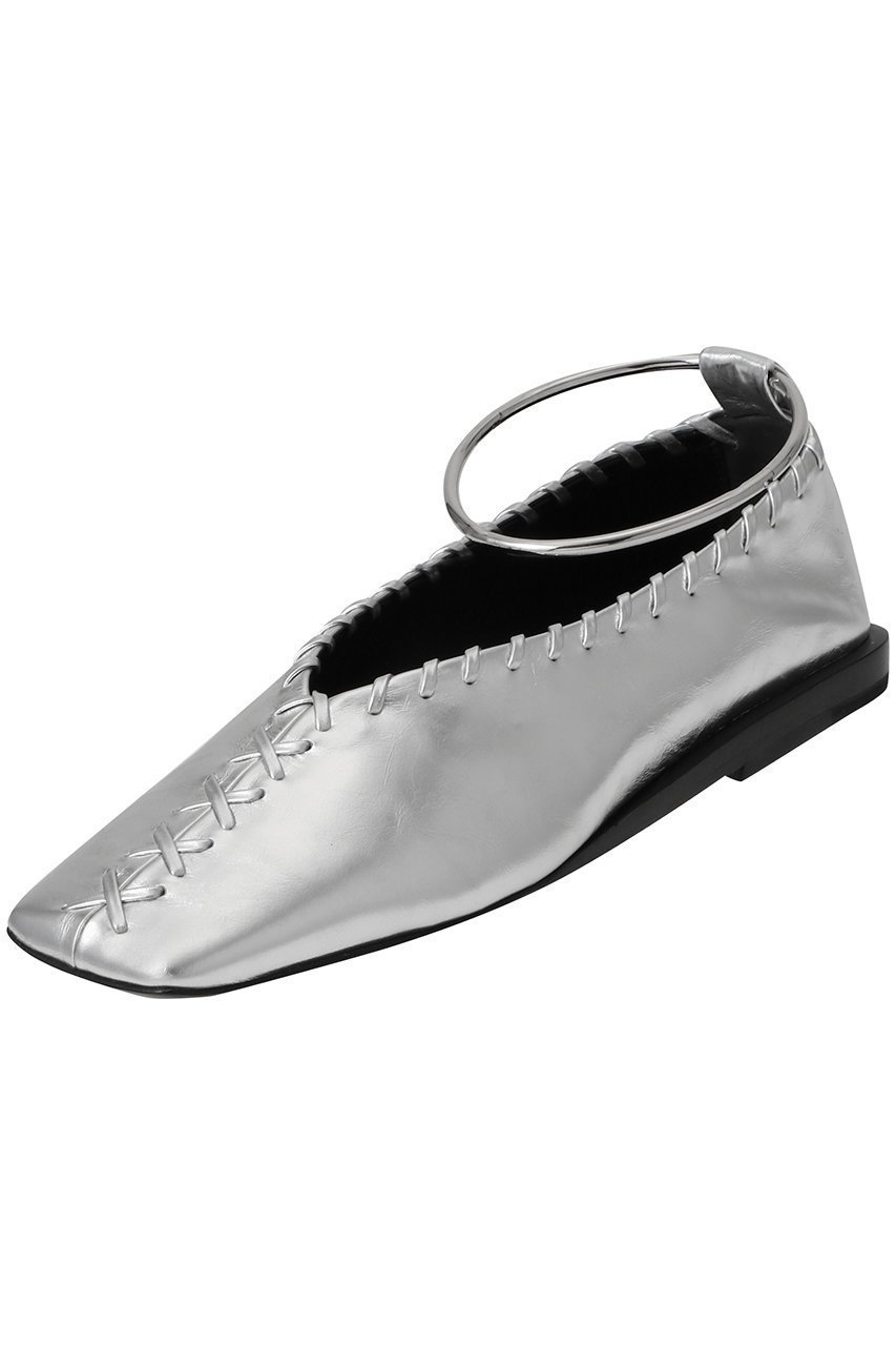 【ジル サンダー/JIL SANDER】のRING メタリック バレリーナ(アンクレット付) 人気、トレンドファッション・服の通販 founy(ファニー) 　ファッション　Fashion　レディースファッション　Fashion for Women　2025年　2025　2025-2026秋冬・A/W　Autumn/Winter 2025–26 AW25–26　アクセサリー　Fashion Accessories　シューズ　Shoes, Footwear　バレエ　Ballet, Ballet Style　パーティ　Party, Party Style　フラット　Flat, Flat Shoes　エレガント 上品　Elegant　定番　Standard, Basic Item　A/W・秋冬　Autumn/Winter　 other-1|ID: prp329100004615936 ipo3291000000033059355