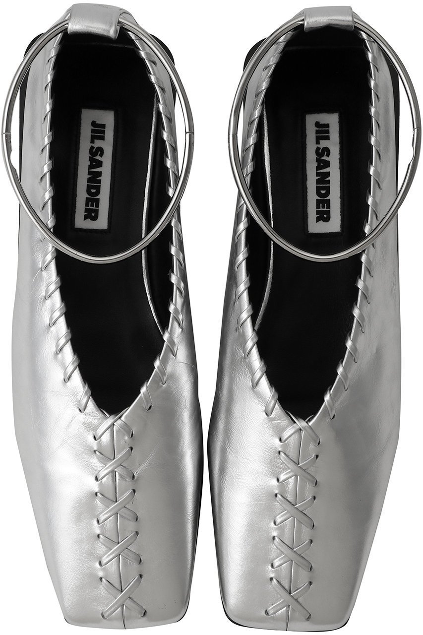 【ジル サンダー/JIL SANDER】のRING メタリック バレリーナ(アンクレット付) 人気、トレンドファッション・服の通販 founy(ファニー) 　ファッション　Fashion　レディースファッション　Fashion for Women　2025年　2025　2025-2026秋冬・A/W　Autumn/Winter 2025–26 AW25–26　アクセサリー　Fashion Accessories　シューズ　Shoes, Footwear　バレエ　Ballet, Ballet Style　パーティ　Party, Party Style　フラット　Flat, Flat Shoes　エレガント 上品　Elegant　定番　Standard, Basic Item　A/W・秋冬　Autumn/Winter　other-4|ID: prp329100004615936 ipo3291000000033059359