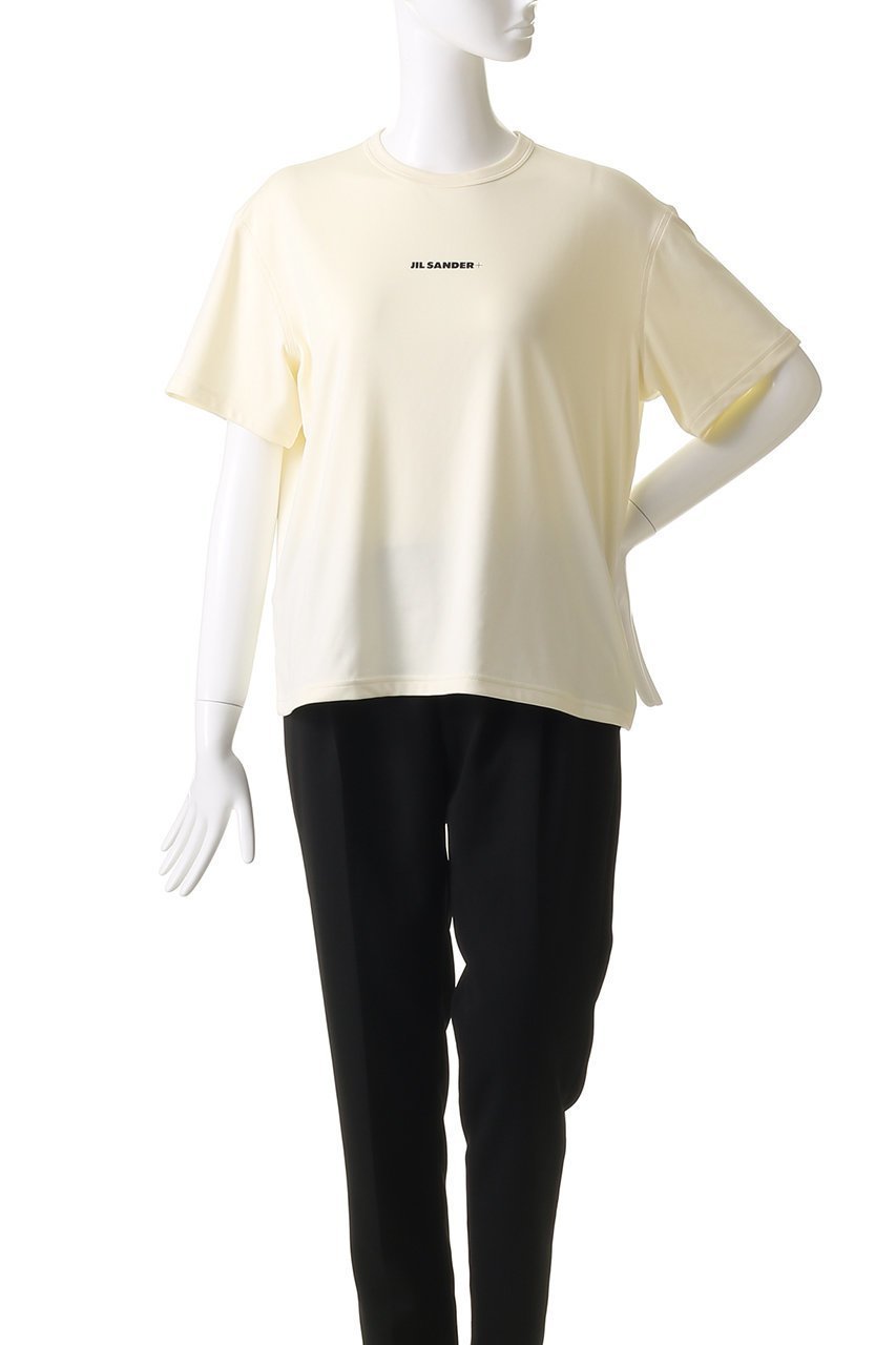 【ジル サンダー/JIL SANDER】の【JIL SANDER+】ロゴプリント クルーネック Tシャツ 人気、トレンドファッション・服の通販 founy(ファニー) 　ファッション　Fashion　レディースファッション　Fashion for Women　トップス・カットソー　Cut & Sew Tops　シャツ・ブラウス・オフィスカジュアル　Elegant Blouses & Button-Ups　ロングTシャツ・Tシャツ　Longline T-Shirts & Tees　カットソー・ベーシックTシャツ　Cut-and-Sewn Tops / Stretch Tees & Basics　2025年　2025　2025-2026秋冬・A/W　Autumn/Winter 2025–26 AW25–26　なめらか　Smooth, Silky Texture　ショート　Short, Short Length　シンプル　Simple, Minimal　スリーブ　Sleeve, Long Sleeve / Short Sleeve　プリント　Print, Printed Pattern　定番　Standard, Basic Item　A/W・秋冬　Autumn/Winter　other-2|ID: prp329100004615938 ipo3291000000033059380