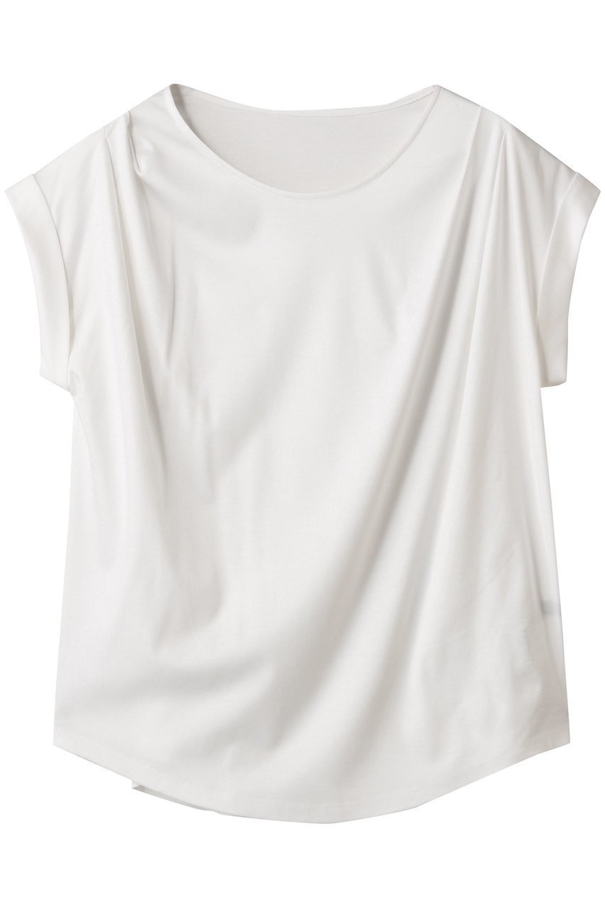 【アルアバイル/allureville】のショルダータックフレンチプルオーバー インテリア・キッズ・メンズ・レディースファッション・服の通販 founy(ファニー) 　ファッション　Fashion　レディースファッション　Fashion for Women　トップス・カットソー　Cut & Sew Tops　シャツ・ブラウス・オフィスカジュアル　Elegant Blouses & Button-Ups　ロングTシャツ・Tシャツ　Longline T-Shirts & Tees　カジュアルプルオーバー・ニットトップス　Pullovers & Knit Tops / Casual Pullovers　カットソー・ベーシックTシャツ　Cut-and-Sewn Tops / Stretch Tees & Basics　2025年　2025　2025-2026秋冬・A/W　Autumn/Winter 2025–26 AW25–26　ショルダー　Shoulder, Shoulder Strap　ショート　Short, Short Length　スリーブ　Sleeve, Long Sleeve / Short Sleeve　ドレープ　Drape, Draping Fabric　バランス　Balance, Style Balance　フレンチ　French, French Style　A/W・秋冬　Autumn/Winter　オフホワイト|ID: prp329100004615953 ipo3291000000033059513