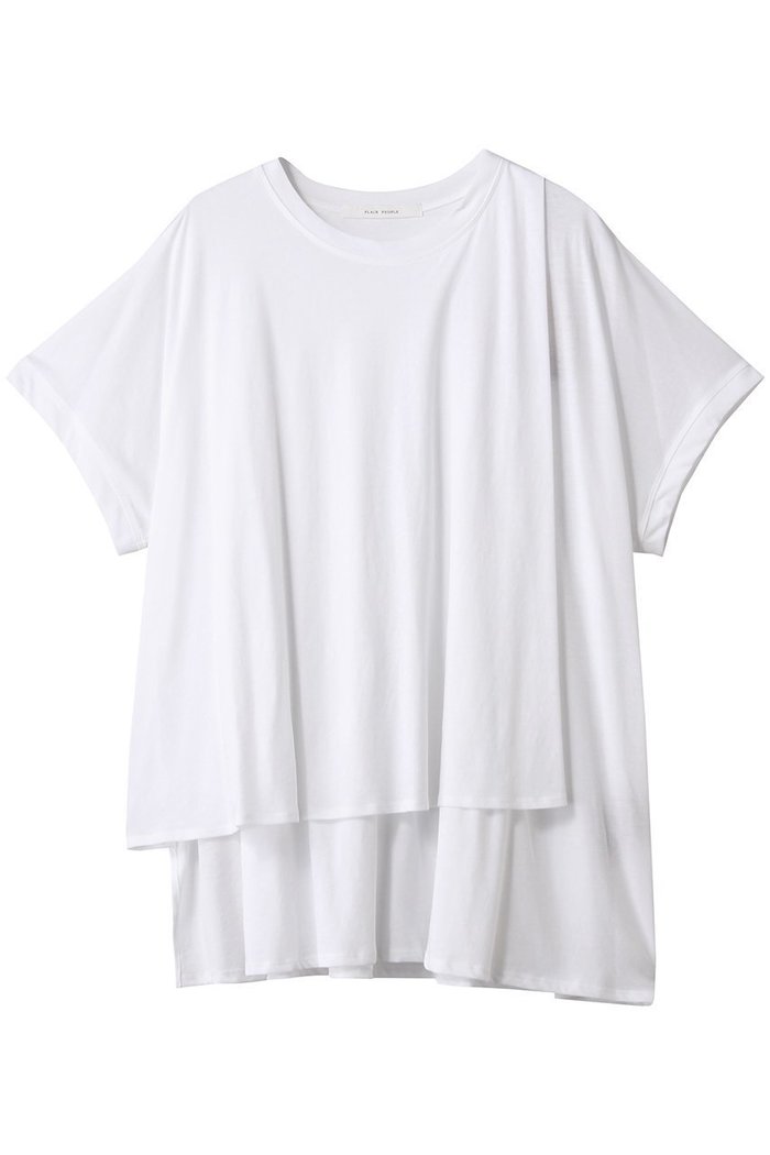 【プレインピープル/PLAIN PEOPLE】の超強撚天竺イレギュラーデザインTシャツ インテリア・キッズ・メンズ・レディースファッション・服の通販 founy(ファニー) https://founy.com/ ファッション Fashion レディースファッション Fashion for Women トップス・カットソー Cut & Sew Tops シャツ・ブラウス・オフィスカジュアル Elegant Blouses & Button-Ups ロングTシャツ・Tシャツ Longline T-Shirts & Tees カットソー・ベーシックTシャツ Cut-and-Sewn Tops / Stretch Tees & Basics イレギュラー Irregular Design ショート Short, Short Length スリーブ Sleeve, Long Sleeve / Short Sleeve ドレープ Drape, Draping Fabric 無地 Plain, Solid Color |ID: prp329100004615955 ipo3291000000036150730