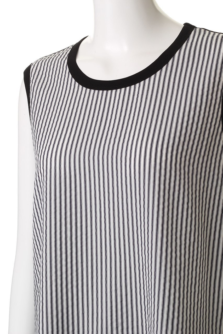 【プレインピープル/PLAIN PEOPLE】の超強撚天竺ストライプドッキングブラウス 人気、トレンドファッション・服の通販 founy(ファニー) 　ファッション　Fashion　レディースファッション　Fashion for Women　トップス・カットソー　Cut & Sew Tops　シャツ・ブラウス・オフィスカジュアル　Elegant Blouses & Button-Ups　ロングTシャツ・Tシャツ　Longline T-Shirts & Tees　カットソー・ベーシックTシャツ　Cut-and-Sewn Tops / Stretch Tees & Basics　ショート　Short, Short Length　ストライプ　Stripe, Striped Pattern　スリーブ　Sleeve, Long Sleeve / Short Sleeve　ドッキング　Docking, Mixed Material　フロント　Front, Front Design　無地　Plain, Solid Color　other-5|ID: prp329100004615956 ipo3291000000035425225