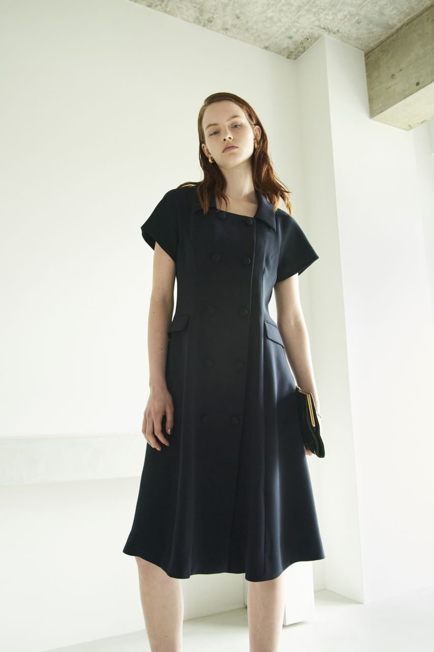 【エムダブリュー/MW】のトリアセテート ダブルボタンドレス 人気、トレンドファッション・服の通販 founy(ファニー) 　ファッション　Fashion　レディースファッション　Fashion for Women　ワンピース　Dresses　フォーマル・パーティードレス・結婚式用ドレス　Elegant & Casual Dresses　チュニック　Tunic Tops & Dresses　ストレッチ　Stretch, Stretchy Fabric　ダブル　Double, Double-Breasted　チュニック　Tunic, Long Top　フェミニン　Feminine, Girly　エレガント 上品　Elegant　other-6|ID: prp329100004615957 ipo3291000000035533981