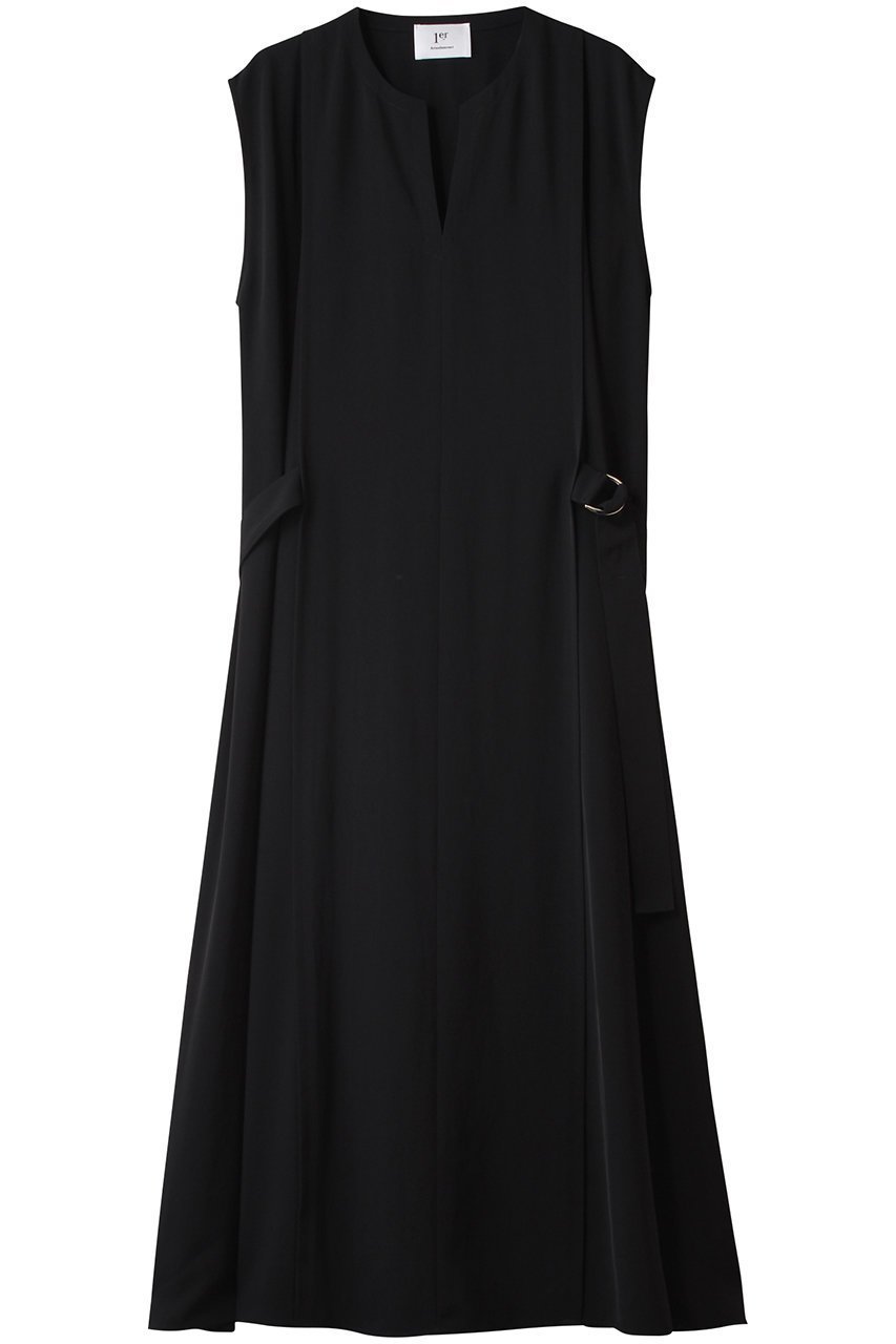 【プルミエ アロンディスモン/1er Arrondissement】のトリアセAラインワンピース インテリア・キッズ・メンズ・レディースファッション・服の通販 founy(ファニー) 　ファッション　Fashion　レディースファッション　Fashion for Women　ワンピース　Dresses　チュニック　Tunic Tops & Dresses　Aラインワンピース・フレアシルエット　A-Line Dresses / Flared Silhouette Dresses　おすすめ　Recommended / Our Picks　シンプル　Simple, Minimal　チュニック　Tunic, Long Top　ロング　Long, Long-Length　ブラック|ID: prp329100004615959 ipo3291000000036150753