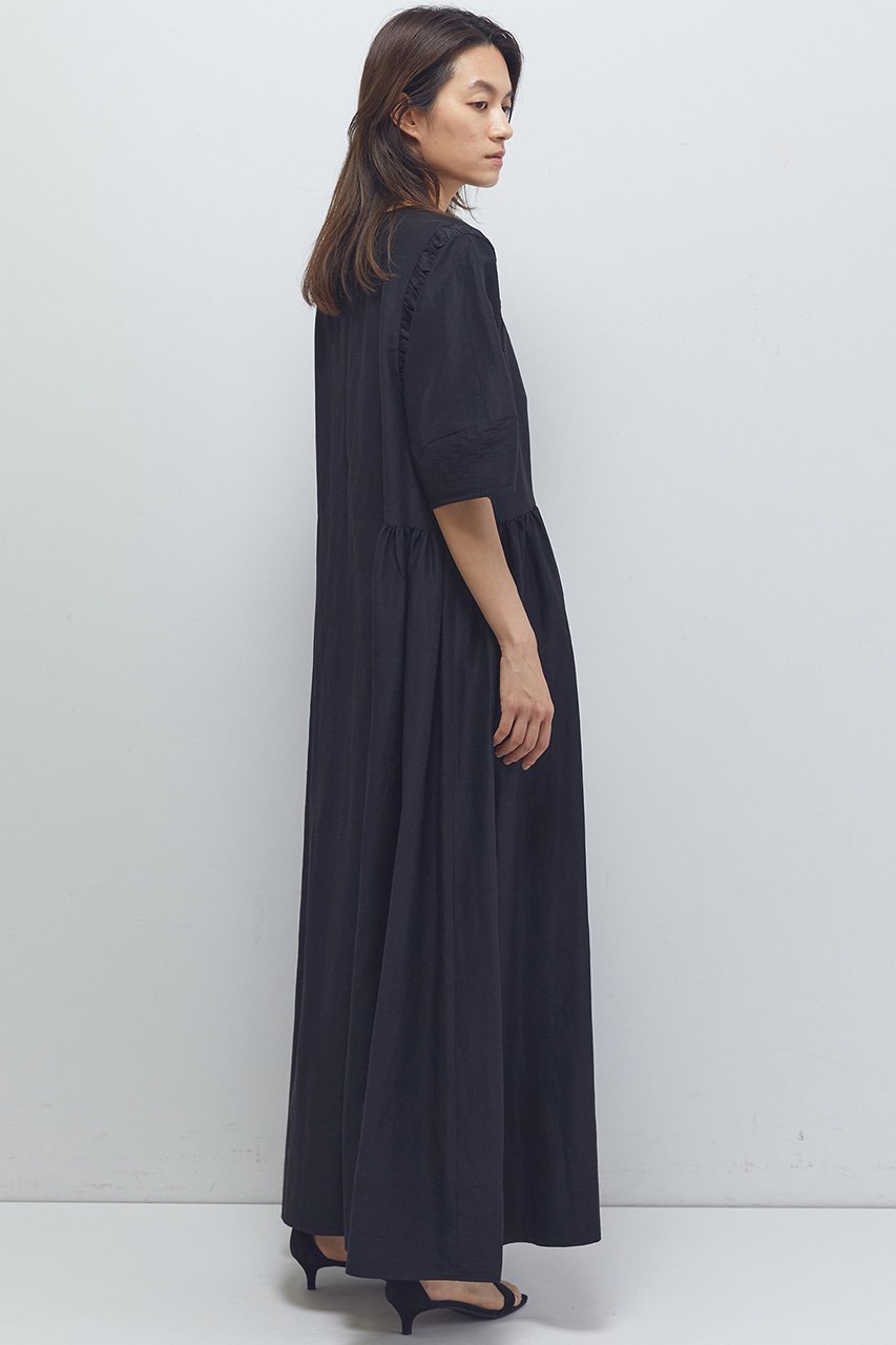 【プルミエ アロンディスモン/1er Arrondissement】のショルダーギャザーワンピース 人気、トレンドファッション・服の通販 founy(ファニー) 　ファッション　Fashion　レディースファッション　Fashion for Women　ワンピース　Dresses　チュニック　Tunic Tops & Dresses　ギャザー　Gathered, Ruffled　サンダル　Sandals, Summer Shoes　チュニック　Tunic, Long Top　ファブリック　Fabric, Textile　マキシ　Maxi, Full Length　リゾート　Resort, Vacation Style　ロング　Long, Long-Length　エレガント 上品　Elegant　other-8|ID: prp329100004615960 ipo3291000000033329285