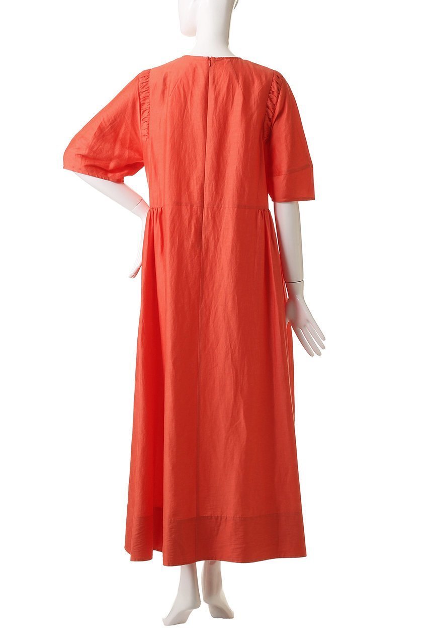 【プルミエ アロンディスモン/1er Arrondissement】のショルダーギャザーワンピース 人気、トレンドファッション・服の通販 founy(ファニー) 　ファッション　Fashion　レディースファッション　Fashion for Women　ワンピース　Dresses　チュニック　Tunic Tops & Dresses　ギャザー　Gathered, Ruffled　サンダル　Sandals, Summer Shoes　チュニック　Tunic, Long Top　ファブリック　Fabric, Textile　マキシ　Maxi, Full Length　リゾート　Resort, Vacation Style　ロング　Long, Long-Length　エレガント 上品　Elegant　other-4|ID: prp329100004615960 ipo3291000000036150766