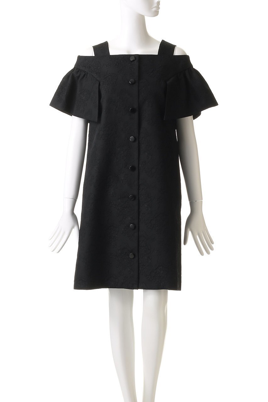 【アルアバイル/allureville】の【Loulou Willoughby】フラワーJQミニワンピース 人気、トレンドファッション・服の通販 founy(ファニー) 　ファッション　Fashion　レディースファッション　Fashion for Women　ワンピース　Dresses　チュニック　Tunic Tops & Dresses　2025年　2025　2025-2026秋冬・A/W　Autumn/Winter 2025–26 AW25–26　ショルダー　Shoulder, Shoulder Strap　ジャカード／ジャガード　Jacquard, Woven Pattern　チュニック　Tunic, Long Top　フラワー　Flower, Floral　フレア　Flare, Flared　A/W・秋冬　Autumn/Winter　other-2|ID: prp329100004615961 ipo3291000000033059615