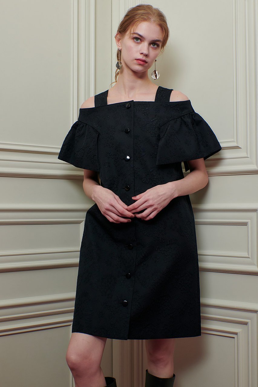 【アルアバイル/allureville】の【Loulou Willoughby】フラワーJQミニワンピース 人気、トレンドファッション・服の通販 founy(ファニー) 　ファッション　Fashion　レディースファッション　Fashion for Women　ワンピース　Dresses　チュニック　Tunic Tops & Dresses　ショルダー　Shoulder, Shoulder Strap　ジャカード／ジャガード　Jacquard, Woven Pattern　チュニック　Tunic, Long Top　フラワー　Flower, Floral　フレア　Flare, Flared　other-8|ID: prp329100004615961 ipo3291000000034255790