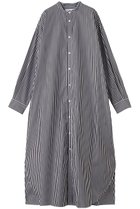 【グラフペーパー/Graphpaper】のHigh Count Broad Oversized Band Collar Shirt Dress/シャツドレス ブラックストライプ|ID: prp329100004615964 ipo3291000000033059647
