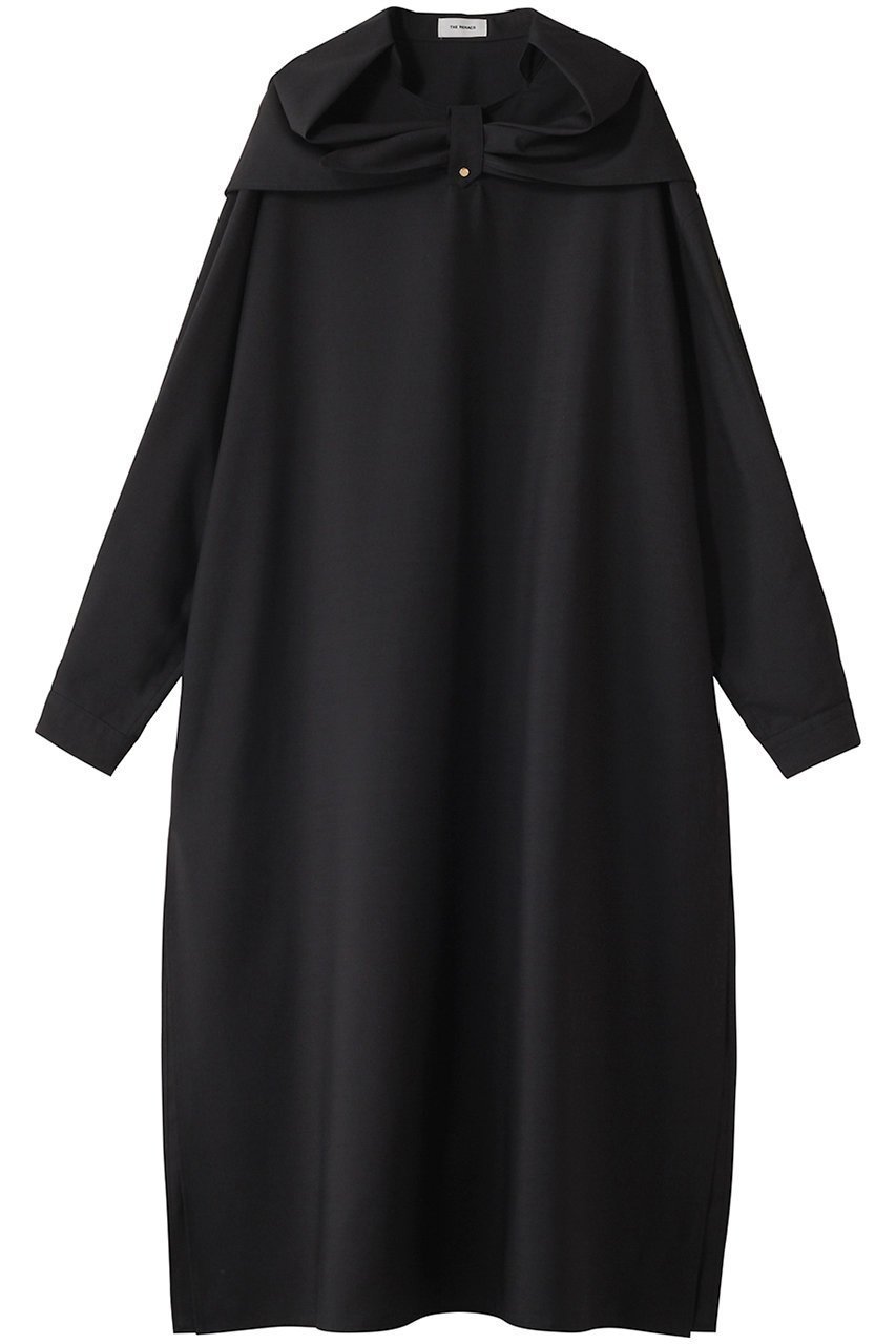 【ザ リラクス/THE RERACS】のスカーフドレス インテリア・キッズ・メンズ・レディースファッション・服の通販 founy(ファニー) 　ファッション　Fashion　レディースファッション　Fashion for Women　ワンピース　Dresses　フォーマル・パーティードレス・結婚式用ドレス　Elegant & Casual Dresses　チュニック　Tunic Tops & Dresses　2025年　2025　2025-2026秋冬・A/W　Autumn/Winter 2025–26 AW25–26　スカーフ　Scarf, Neckwear　スリット　Slit, Slit Detail　チュニック　Tunic, Long Top　ドレス　Dress, One-Piece　ロング　Long, Long-Length　A/W・秋冬　Autumn/Winter　ダークネイビー|ID: prp329100004615967 ipo3291000000033059678