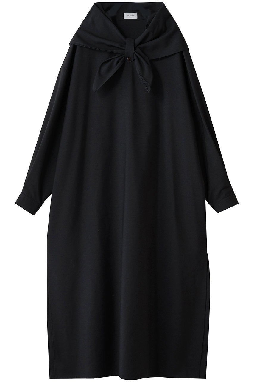 【ザ リラクス/THE RERACS】のスカーフドレス インテリア・キッズ・メンズ・レディースファッション・服の通販 founy(ファニー) 　ファッション　Fashion　レディースファッション　Fashion for Women　ワンピース　Dresses　フォーマル・パーティードレス・結婚式用ドレス　Elegant & Casual Dresses　チュニック　Tunic Tops & Dresses　スカーフ　Scarf, Neckwear　スリット　Slit, Slit Detail　チュニック　Tunic, Long Top　ドレス　Dress, One-Piece　ロング　Long, Long-Length　ダークネイビー|ID: prp329100004615967 ipo3291000000036150794