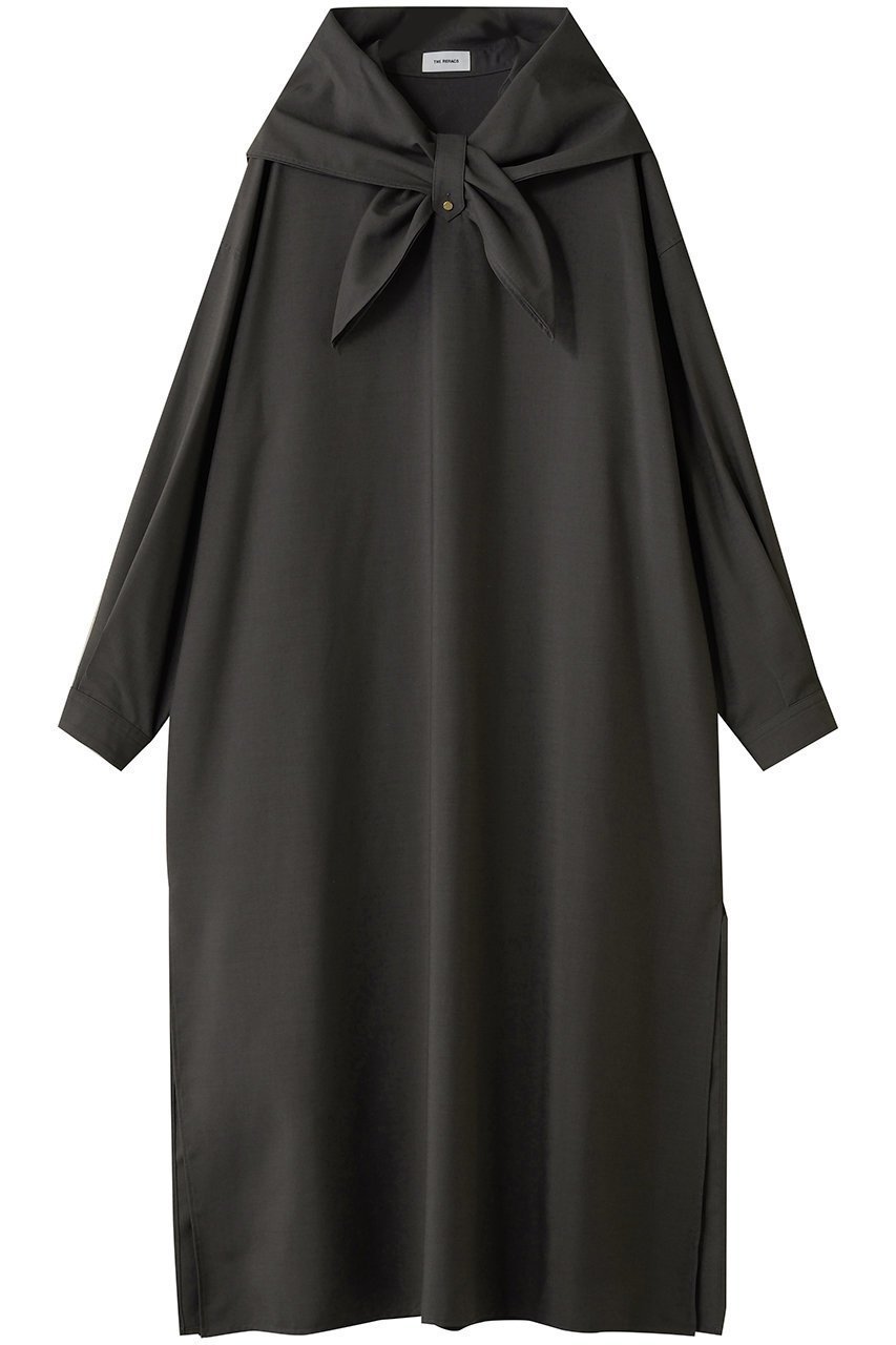 【ザ リラクス/THE RERACS】のスカーフドレス インテリア・キッズ・メンズ・レディースファッション・服の通販 founy(ファニー) 　ファッション　Fashion　レディースファッション　Fashion for Women　ワンピース　Dresses　フォーマル・パーティードレス・結婚式用ドレス　Elegant & Casual Dresses　チュニック　Tunic Tops & Dresses　スカーフ　Scarf, Neckwear　スリット　Slit, Slit Detail　チュニック　Tunic, Long Top　ドレス　Dress, One-Piece　ロング　Long, Long-Length　ガンメタルグレー|ID: prp329100004615967 ipo3291000000036150795