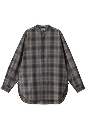 【ザ リラクス/THE RERACS】のバンドカラーチェックシャツ 人気、トレンドファッション・服の通販 founy(ファニー) ファッション Fashion レディースファッション Fashion for Women トップス・カットソー Cut & Sew Tops シャツ・ブラウス・オフィスカジュアル Elegant Blouses & Button-Ups シンプル Simple, Minimal ストレート Straight, Straight Cut スリーブ Sleeve, Long Sleeve / Short Sleeve チェック Check, Plaid, Tartan モダン Modern, Contemporary ロング Long, Long-Length |ID:prp329100004615970
