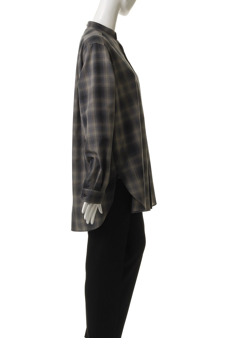 【ザ リラクス/THE RERACS】のバンドカラーチェックシャツ 人気、トレンドファッション・服の通販 founy(ファニー) 　ファッション　Fashion　レディースファッション　Fashion for Women　トップス・カットソー　Cut & Sew Tops　シャツ・ブラウス・オフィスカジュアル　Elegant Blouses & Button-Ups　2025年　2025　2025-2026秋冬・A/W　Autumn/Winter 2025–26 AW25–26　シンプル　Simple, Minimal　ストレート　Straight, Straight Cut　スリーブ　Sleeve, Long Sleeve / Short Sleeve　チェック　Check, Plaid, Tartan　モダン　Modern, Contemporary　ロング　Long, Long-Length　A/W・秋冬　Autumn/Winter　other-3|ID: prp329100004615970 ipo3291000000033059713