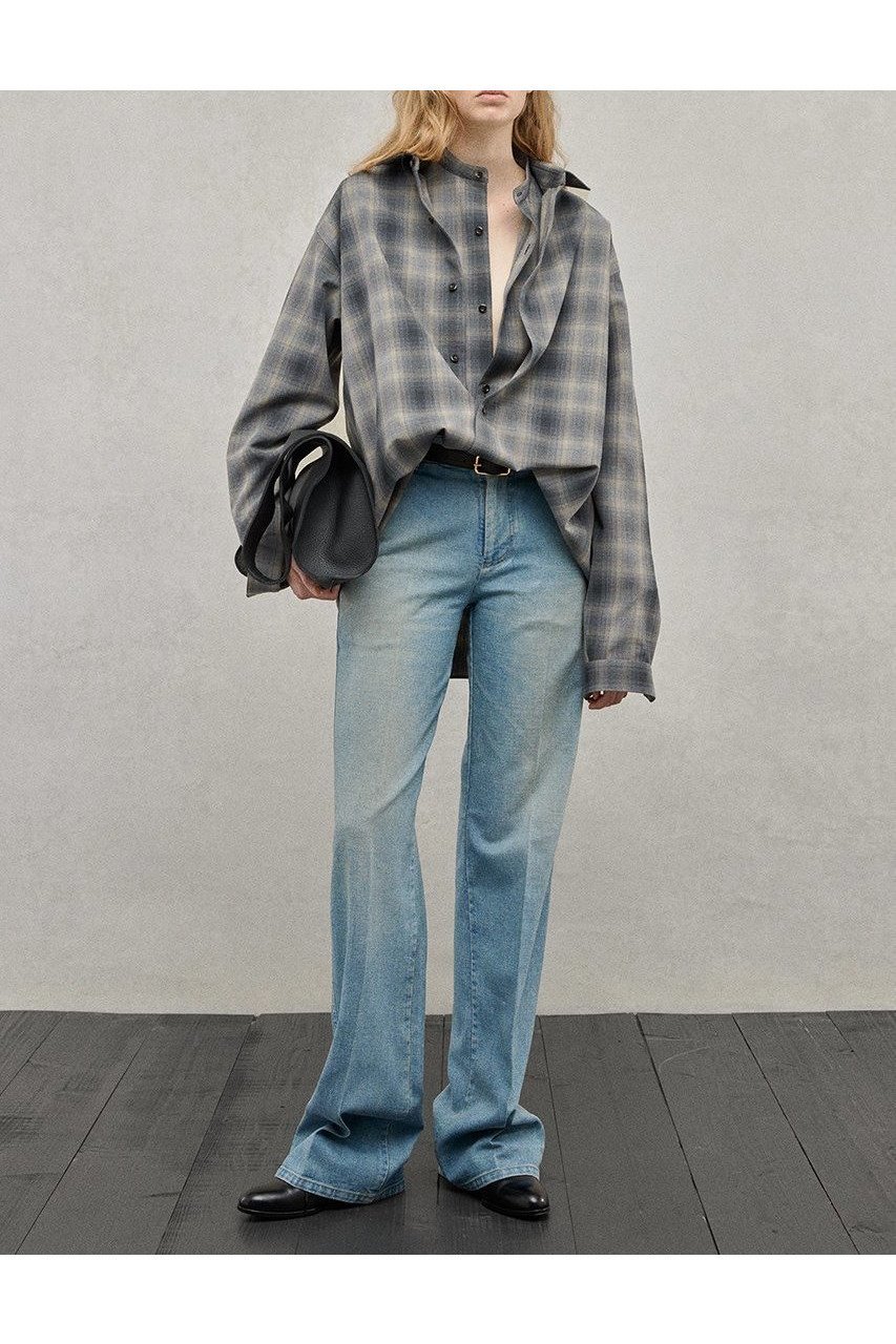 【ザ リラクス/THE RERACS】のパーフェクトチェックシャツ 人気、トレンドファッション・服の通販 founy(ファニー) 　ファッション　Fashion　レディースファッション　Fashion for Women　トップス・カットソー　Cut & Sew Tops　シャツ・ブラウス・オフィスカジュアル　Elegant Blouses & Button-Ups　2025年　2025　2025-2026秋冬・A/W　Autumn/Winter 2025–26 AW25–26　ストレート　Straight, Straight Cut　スリット　Slit, Slit Detail　スリーブ　Sleeve, Long Sleeve / Short Sleeve　チェック　Check, Plaid, Tartan　ロング　Long, Long-Length　ワイド　Wide, Wide Fit　A/W・秋冬　Autumn/Winter　羽織　Haori, Light Jacket　other-6|ID: prp329100004615971 ipo3291000000033059727