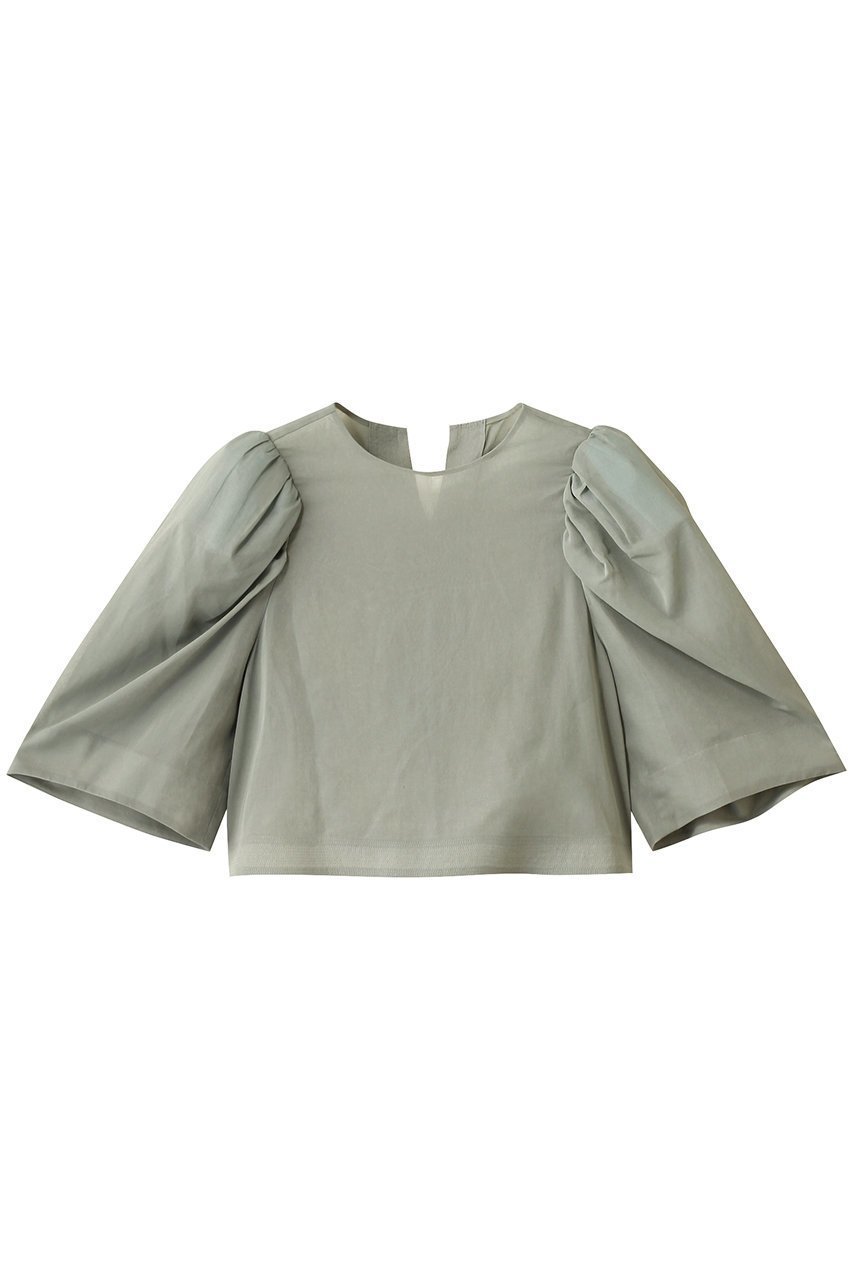 【カオス/Chaos】のキャロルブラウス インテリア・キッズ・メンズ・レディースファッション・服の通販 founy(ファニー) 　ファッション　Fashion　レディースファッション　Fashion for Women　トップス・カットソー　Cut & Sew Tops　シャツ・ブラウス・オフィスカジュアル　Elegant Blouses & Button-Ups　オーガンジー　Organza Fabric　ショート　Short, Short Length　スリット　Slit, Slit Detail　スリーブ　Sleeve, Long Sleeve / Short Sleeve　パーティ　Party, Party Style　フォルム　Silhouette, Form　新作・新入荷　New Arrivals / New In　グリーン|ID: prp329100004615973 ipo3291000000033059739
