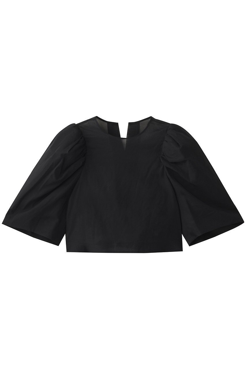 【カオス/Chaos】のキャロルブラウス インテリア・キッズ・メンズ・レディースファッション・服の通販 founy(ファニー) 　ファッション　Fashion　レディースファッション　Fashion for Women　トップス・カットソー　Cut & Sew Tops　シャツ・ブラウス・オフィスカジュアル　Elegant Blouses & Button-Ups　オーガンジー　Organza Fabric　ショート　Short, Short Length　スリット　Slit, Slit Detail　スリーブ　Sleeve, Long Sleeve / Short Sleeve　パーティ　Party, Party Style　フォルム　Silhouette, Form　ブラック|ID: prp329100004615973 ipo3291000000033156476