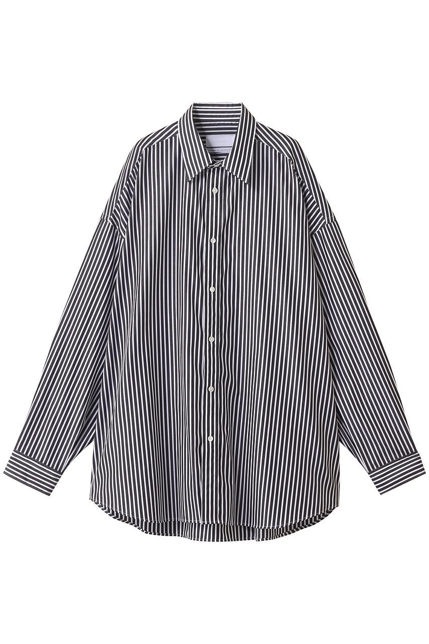 【グラフペーパー/Graphpaper】のHigh Count Broad L/S Oversized Regular Collar Shirt/シャツ インテリア・キッズ・メンズ・レディースファッション・服の通販 founy(ファニー) 　ファッション　Fashion　レディースファッション　Fashion for Women　トップス・カットソー　Cut & Sew Tops　シャツ・ブラウス・オフィスカジュアル　Elegant Blouses & Button-Ups　2025年　2025　2025-2026秋冬・A/W　Autumn/Winter 2025–26 AW25–26　ショルダー　Shoulder, Shoulder Strap　スリーブ　Sleeve, Long Sleeve / Short Sleeve　ドロップ　Drop Shoulder, Dropped Style　モダン　Modern, Contemporary　ロング　Long, Long-Length　A/W・秋冬　Autumn/Winter　ブラックストライプ|ID: prp329100004615974 ipo3291000000033059749