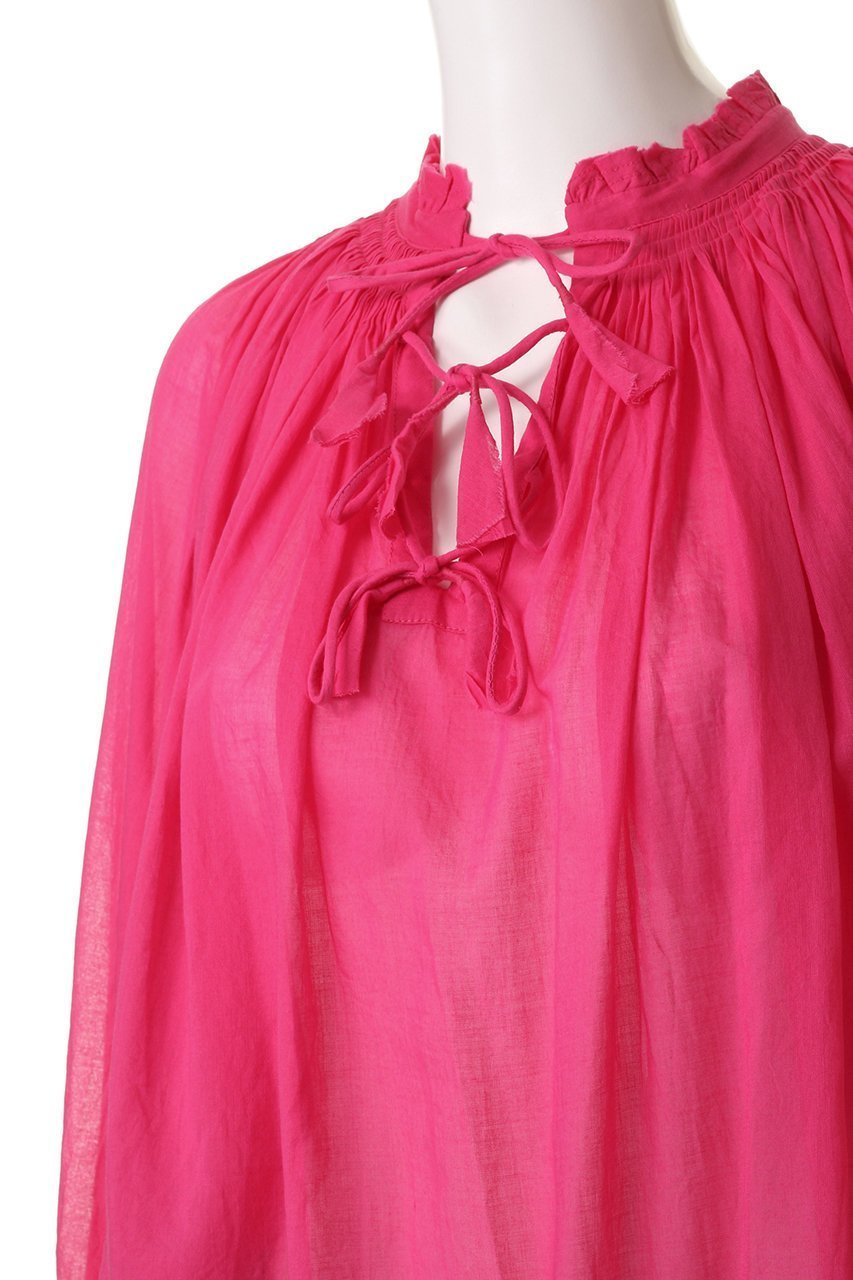 【プレインピープル/PLAIN PEOPLE】のコットンボイルタックギャザーブラウス 人気、トレンドファッション・服の通販 founy(ファニー) 　ファッション　Fashion　レディースファッション　Fashion for Women　トップス・カットソー　Cut & Sew Tops　シャツ・ブラウス・オフィスカジュアル　Elegant Blouses & Button-Ups　エアリー　Airy Texture　ギャザー　Gathered, Ruffled　シアー　Sheer, See-Through　スリット　Slit, Slit Detail　スリーブ　Sleeve, Long Sleeve / Short Sleeve　フェミニン　Feminine, Girly　フレア　Flare, Flared　リボン　Ribbon, Bow　ロング　Long, Long-Length　other-5|ID: prp329100004615984 ipo3291000000035362607