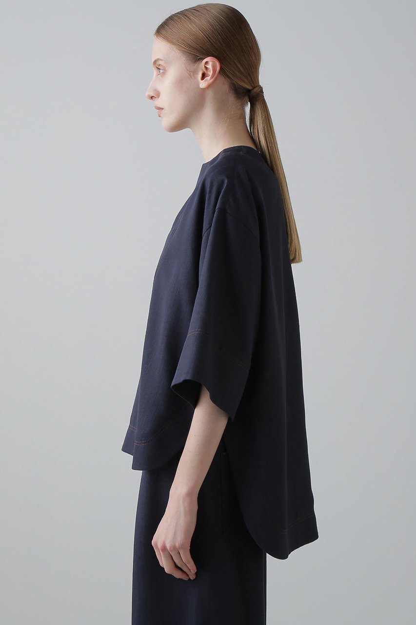 【アドーア/ADORE】のスラブデニムブラウス 人気、トレンドファッション・服の通販 founy(ファニー) 　ファッション　Fashion　レディースファッション　Fashion for Women　トップス・カットソー　Cut & Sew Tops　シャツ・ブラウス・オフィスカジュアル　Elegant Blouses & Button-Ups　おすすめ　Recommended / Our Picks　ショート　Short, Short Length　スリーブ　Sleeve, Long Sleeve / Short Sleeve　セットアップ　Set-Up, Coordinated Outfit　チュニック　Tunic, Long Top　ツイル　Twist, Twisted Detail　デニム　Denim, Jeans Material　バランス　Balance, Style Balance　リラックス　Relax, Relaxed Fit　再入荷　Restock / Back in Stock　other-4|ID: prp329100004615985 ipo3291000000033059877
