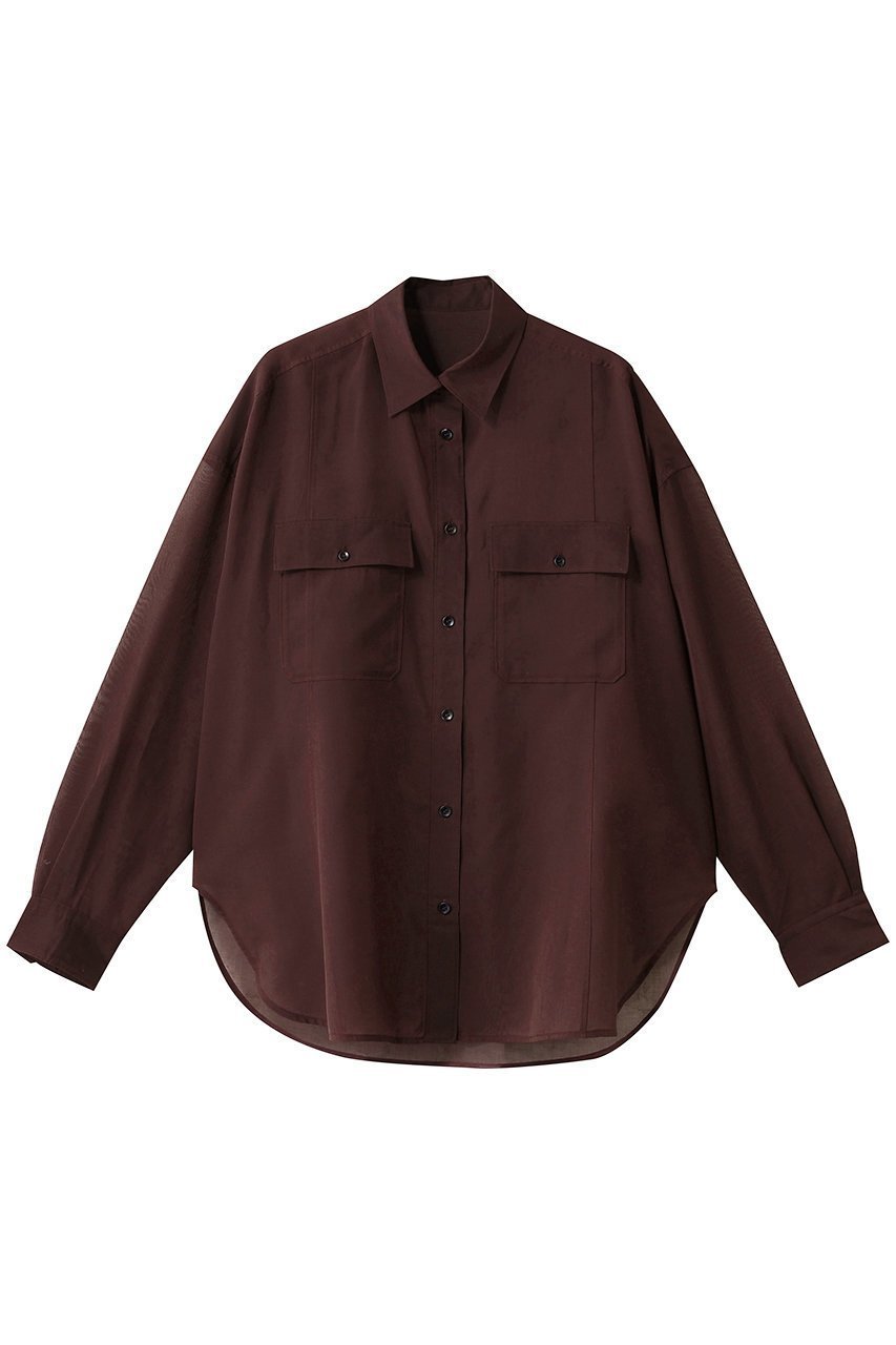 【マルティニーク/martinique】のシアーシャツ(セットアップ可) インテリア・キッズ・メンズ・レディースファッション・服の通販 founy(ファニー) 　ファッション　Fashion　レディースファッション　Fashion for Women　トップス・カットソー　Cut & Sew Tops　シャツ・ブラウス・オフィスカジュアル　Elegant Blouses & Button-Ups　おすすめ　Recommended / Our Picks　シアー　Sheer, See-Through　スリーブ　Sleeve, Long Sleeve / Short Sleeve　セットアップ　Set-Up, Coordinated Outfit　タンク　Tank Top, Sleeveless Top　タートル　Turtleneck, Turtle Collar　チェック　Check, Plaid, Tartan　フレア　Flare, Flared　メンズ　Men's, Menswear　ロング　Long, Long-Length　再入荷　Restock / Back in Stock　夏　Summer　無地　Plain, Solid Color　羽織　Haori, Light Jacket　ボルドー|ID: prp329100004615986 ipo3291000000033853035