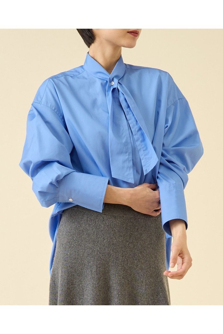 【マルティニーク/martinique】のESSENTIAL ボウタイブラウス インテリア・キッズ・メンズ・レディースファッション・服の通販 founy(ファニー) 　ファッション　Fashion　レディースファッション　Fashion for Women　トップス・カットソー　Cut & Sew Tops　シャツ・ブラウス・オフィスカジュアル　Elegant Blouses & Button-Ups　2025年　2025　2025-2026秋冬・A/W　Autumn/Winter 2025–26 AW25–26　おすすめ　Recommended / Our Picks　ジャケット　Jacket, Outerwear　スリーブ　Sleeve, Long Sleeve / Short Sleeve　ロング　Long, Long-Length　冬　Winter / This Winter　秋　Autumn　A/W・秋冬　Autumn/Winter　サックス|ID: prp329100004615987 ipo3291000000033059905