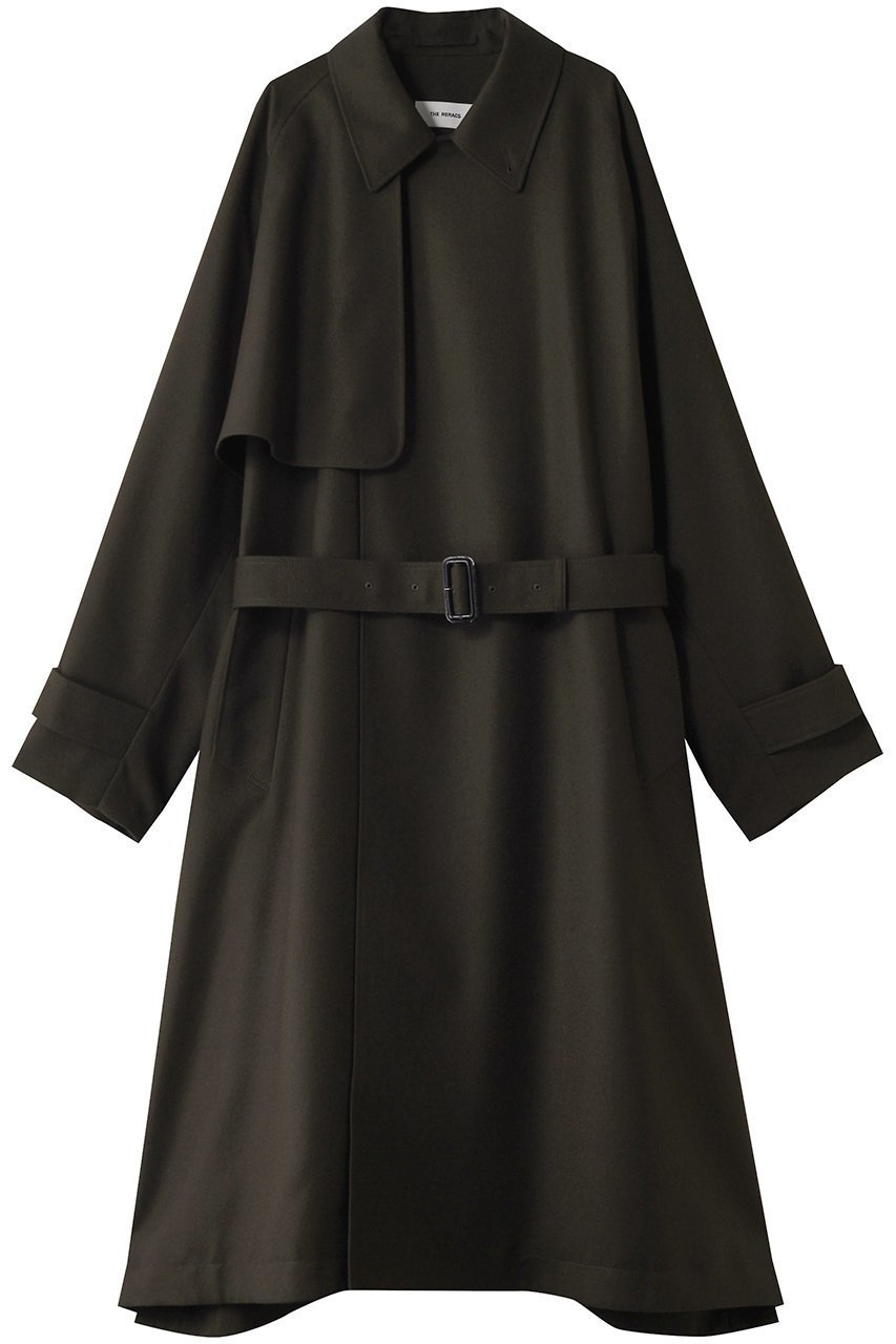 【ザ リラクス/THE RERACS】のトレンチポンチョコート インテリア・キッズ・メンズ・レディースファッション・服の通販 founy(ファニー) 　ファッション　Fashion　レディースファッション　Fashion for Women　アウター　Coat / Outerwear Collection　コート・ロングコート・ピーコート　Long Coats, Peacoats & More　ポンチョ・ケープコート　Ponchos & Capes　2025年　2025　2025-2026秋冬・A/W　Autumn/Winter 2025–26 AW25–26　スタイリッシュ　Stylish, Fashionable　スリーブ　Sleeve, Long Sleeve / Short Sleeve　トレンチ　Trench, Trench Coat　マキシ　Maxi, Full Length　モダン　Modern, Contemporary　ロング　Long, Long-Length　定番　Standard, Basic Item　A/W・秋冬　Autumn/Winter　ブラウンカーキ|ID: prp329100004615991 ipo3291000000033059964