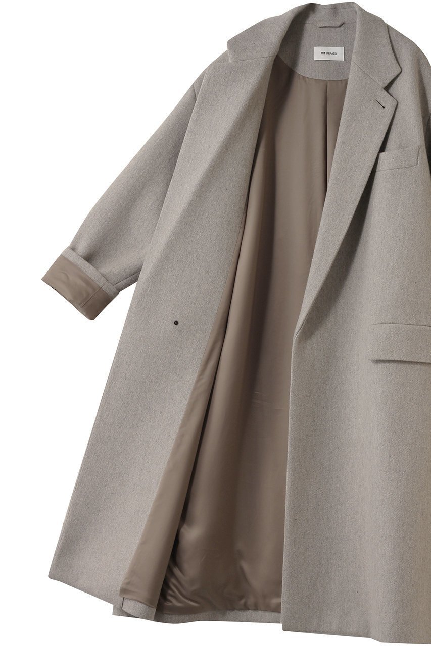【ザ リラクス/THE RERACS】のルーズチェスターコート 人気、トレンドファッション・服の通販 founy(ファニー) 　ファッション　Fashion　レディースファッション　Fashion for Women　アウター　Coat / Outerwear Collection　コート・ロングコート・ピーコート　Long Coats, Peacoats & More　チェスターコート・ロング丈アウター　Chester Coats / Chesterfield Long Coats　2025年　2025　2025-2026秋冬・A/W　Autumn/Winter 2025–26 AW25–26　ショルダー　Shoulder, Shoulder Strap　スタイリッシュ　Stylish, Fashionable　チェスターコート　Chester Coat, Long Coat　ドロップ　Drop Shoulder, Dropped Style　モダン　Modern, Contemporary　ロング　Long, Long-Length　定番　Standard, Basic Item　A/W・秋冬　Autumn/Winter　other-6|ID: prp329100004615994 ipo3291000000033060002