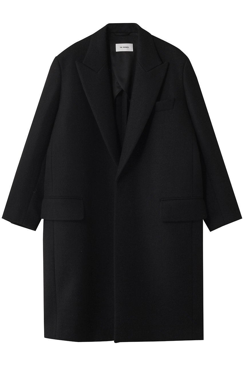 【ザ リラクス/THE RERACS】のピークドバレルコート インテリア・キッズ・メンズ・レディースファッション・服の通販 founy(ファニー) 　ファッション　Fashion　レディースファッション　Fashion for Women　アウター　Coat / Outerwear Collection　コート・ロングコート・ピーコート　Long Coats, Peacoats & More　2025年　2025　2025-2026秋冬・A/W　Autumn/Winter 2025–26 AW25–26　オケージョン　Occasion Wear　マニッシュ　Mannish, Boyish　モダン　Modern, Contemporary　ロング　Long, Long-Length　A/W・秋冬　Autumn/Winter　ブラック|ID: prp329100004615996 ipo3291000000033060023