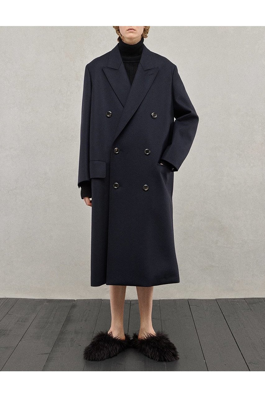 【ザ リラクス/THE RERACS】のダブルピークドテーラードコート 人気、トレンドファッション・服の通販 founy(ファニー) 　ファッション　Fashion　レディースファッション　Fashion for Women　アウター　Coat / Outerwear Collection　コート・ロングコート・ピーコート　Long Coats, Peacoats & More　2025年　2025　2025-2026秋冬・A/W　Autumn/Winter 2025–26 AW25–26　クラシカル　Classical, Vintage-Inspired　スリット　Slit, Slit Detail　ダブル　Double, Double-Breasted　モダン　Modern, Contemporary　ロング　Long, Long-Length　A/W・秋冬　Autumn/Winter　other-8|ID: prp329100004615997 ipo3291000000033060050