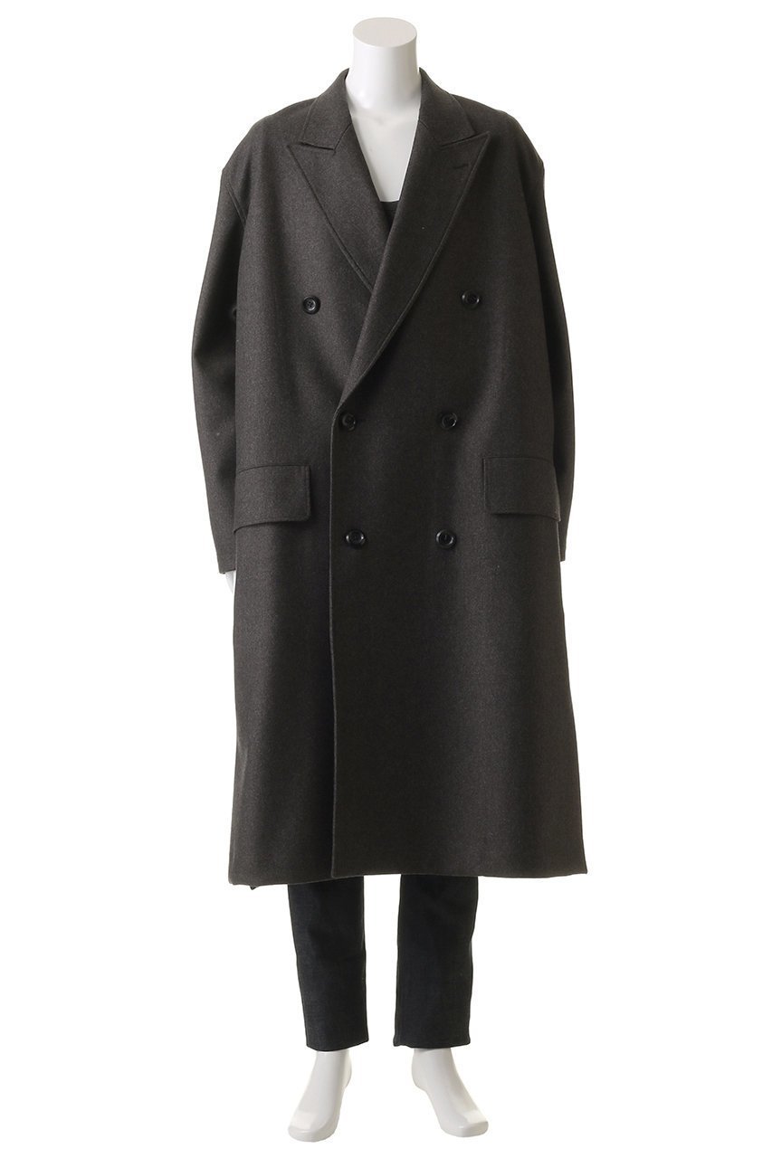 【ザ リラクス/THE RERACS / MEN】の【MEN】ダブルピークドイージーコート 人気、トレンドファッション・服の通販 founy(ファニー) 　ファッション　Fashion　メンズファッション　Fashion for Men　2025年　2025　2025-2026秋冬・A/W　Autumn/Winter 2025–26 AW25–26　クラシカル　Classical, Vintage-Inspired　ビッグ　Big, Oversized　モダン　Modern, Contemporary　ロング　Long, Long-Length　エレガント 上品　Elegant　定番　Standard, Basic Item　A/W・秋冬　Autumn/Winter　other-2|ID: prp329100004616009 ipo3291000000033060216