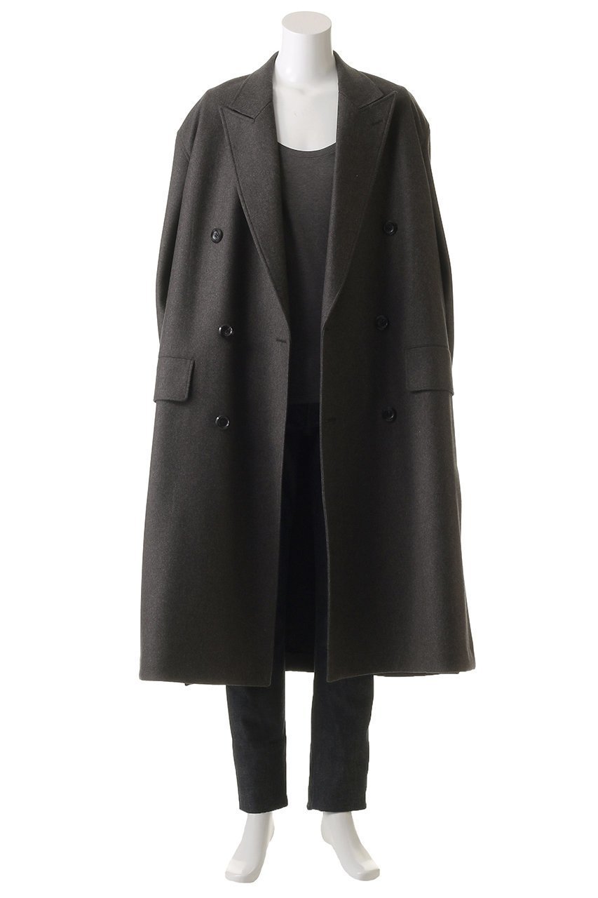 【ザ リラクス/THE RERACS / MEN】の【MEN】ダブルピークドイージーコート 人気、トレンドファッション・服の通販 founy(ファニー) 　ファッション　Fashion　メンズファッション　Fashion for Men　2025年　2025　2025-2026秋冬・A/W　Autumn/Winter 2025–26 AW25–26　クラシカル　Classical, Vintage-Inspired　ビッグ　Big, Oversized　モダン　Modern, Contemporary　ロング　Long, Long-Length　エレガント 上品　Elegant　定番　Standard, Basic Item　A/W・秋冬　Autumn/Winter　other-8|ID: prp329100004616009 ipo3291000000033060226