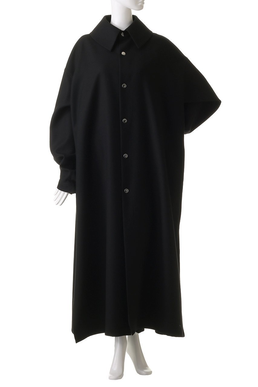 【ザ リラクス/THE RERACS】のバルカラーシャツコート 人気、トレンドファッション・服の通販 founy(ファニー) 　ファッション　Fashion　レディースファッション　Fashion for Women　アウター　Coat / Outerwear Collection　コート・ロングコート・ピーコート　Long Coats, Peacoats & More　2025年　2025　2025-2026秋冬・A/W　Autumn/Winter 2025–26 AW25–26　シルバー　Silver, Metallic Silver　シンプル　Simple, Minimal　ドット　Polka Dot, Dot Pattern　ロング　Long, Long-Length　今季　This Season, Current Season　定番　Standard, Basic Item　A/W・秋冬　Autumn/Winter　other-2|ID: prp329100004616012 ipo3291000000033060257