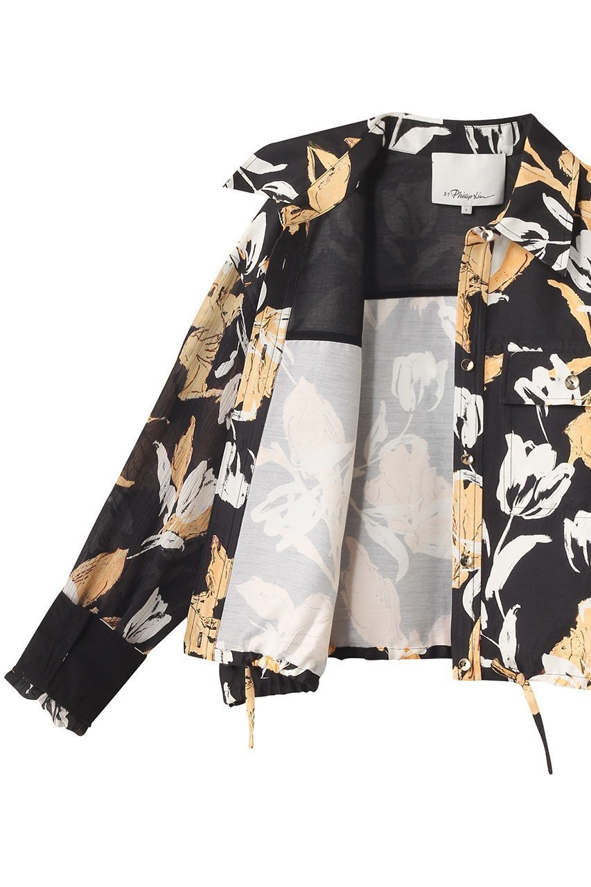 【スリーワン フィリップリム/3.1 Phillip Lim】のJOYFUL TULIPS クロップド ロングスリーブ シャツ ジャケット 人気、トレンドファッション・服の通販 founy(ファニー) 　ファッション　Fashion　レディースファッション　Fashion for Women　アウター　Coat / Outerwear Collection　レディースジャケット・軽アウター　Jackets　クロップド　Cropped, Short Length　シアー　Sheer, See-Through　シルク　Silk, 100% Silk　ジャケット　Jacket, Outerwear　スリーブ　Sleeve, Long Sleeve / Short Sleeve　チューリップ　Tube, Tube Top　プリント　Print, Printed Pattern　モダン　Modern, Contemporary　ロング　Long, Long-Length　ワイド　Wide, Wide Fit　other-7|ID: prp329100004616024 ipo3291000000036150964