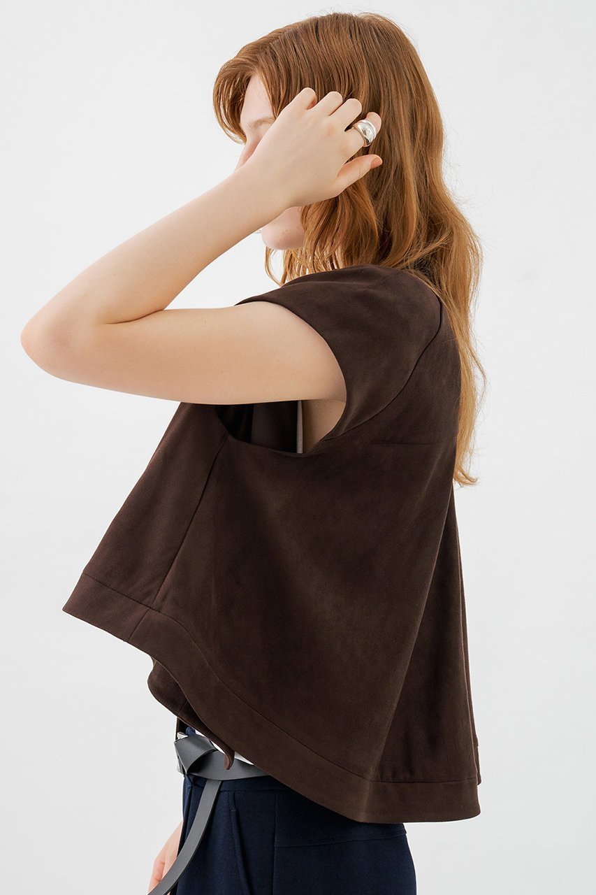 【スタニングルアー/STUNNING LURE】のrスエードAラインベスト 人気、トレンドファッション・服の通販 founy(ファニー) 　ファッション　Fashion　レディースファッション　Fashion for Women　アウター　Coat / Outerwear Collection　レディースジャケット・軽アウター　Jackets　なめらか　Smooth, Silky Texture　インナー　Innerwear　ショート　Short, Short Length　ジャケット　Jacket, Outerwear　ドレープ　Drape, Draping Fabric　ベスト　Vest, Waistcoat　メタリック　Metallic, Shiny Finish　other-8|ID: prp329100004616027 ipo3291000000033216480