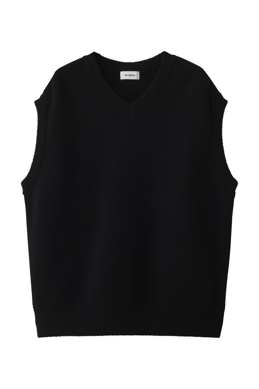 【ザ リラクス/THE RERACS】のVネックニットベスト インテリア・キッズ・メンズ・レディースファッション・服の通販 founy(ファニー) 　ファッション　Fashion　レディースファッション　Fashion for Women　アウター　Coat / Outerwear Collection　レディースジャケット・軽アウター　Jackets　2025年　2025　2025-2026秋冬・A/W　Autumn/Winter 2025–26 AW25–26　インナー　Innerwear　ジャケット　Jacket, Outerwear　ベスト　Vest, Waistcoat　A/W・秋冬　Autumn/Winter　ブラック|ID: prp329100004616032 ipo3291000000033060518