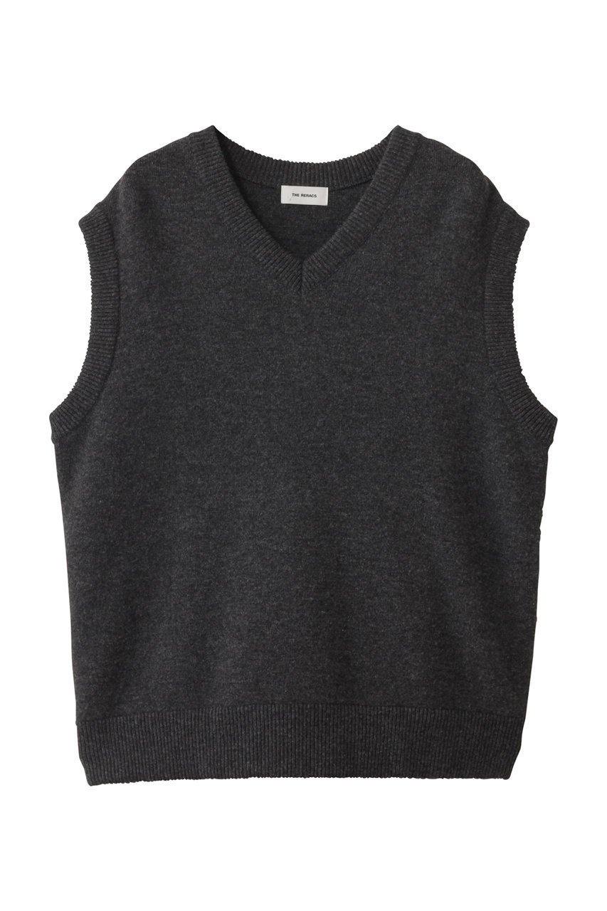 【ザ リラクス/THE RERACS】のVネックニットベスト インテリア・キッズ・メンズ・レディースファッション・服の通販 founy(ファニー) 　ファッション　Fashion　レディースファッション　Fashion for Women　アウター　Coat / Outerwear Collection　レディースジャケット・軽アウター　Jackets　2025年　2025　2025-2026秋冬・A/W　Autumn/Winter 2025–26 AW25–26　インナー　Innerwear　ジャケット　Jacket, Outerwear　ベスト　Vest, Waistcoat　A/W・秋冬　Autumn/Winter　トップグレー|ID: prp329100004616032 ipo3291000000033060519