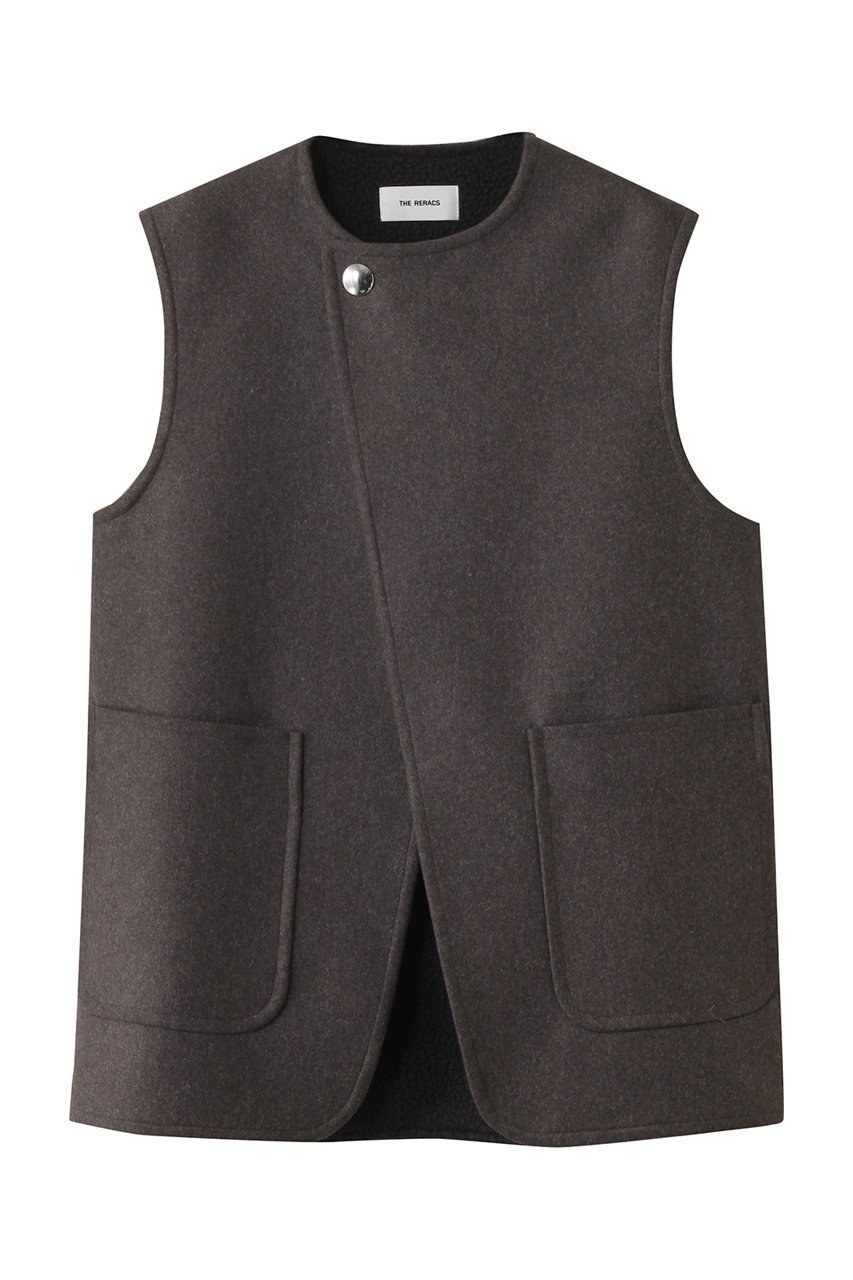 【ザ リラクス/THE RERACS】のジャーキンベスト インテリア・キッズ・メンズ・レディースファッション・服の通販 founy(ファニー) 　ファッション　Fashion　レディースファッション　Fashion for Women　アウター　Coat / Outerwear Collection　レディースジャケット・軽アウター　Jackets　2025年　2025　2025-2026秋冬・A/W　Autumn/Winter 2025–26 AW25–26　カットソー　Cut and Sewn Top　シルバー　Silver, Metallic Silver　ジャケット　Jacket, Outerwear　ドット　Polka Dot, Dot Pattern　ベスト　Vest, Waistcoat　ポケット　Pocket, Pocket Detail　モダン　Modern, Contemporary　A/W・秋冬　Autumn/Winter　グレーブラウン|ID: prp329100004616040 ipo3291000000033060594