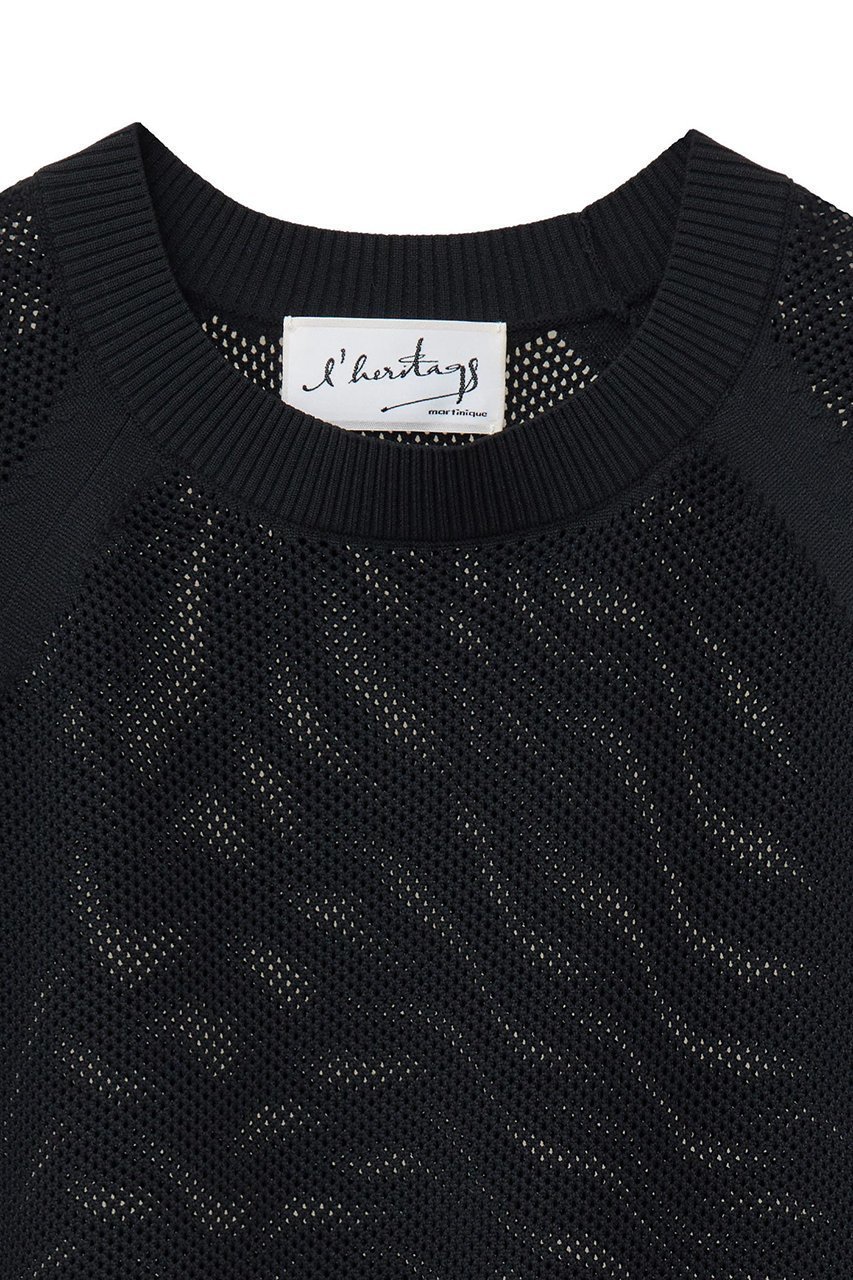 【マルティニーク/martinique】の【l heritage martinique】メッシュラグランプルオーバー 人気、トレンドファッション・服の通販 founy(ファニー) 　ファッション　Fashion　レディースファッション　Fashion for Women　トップス・カットソー　Cut & Sew Tops　ニット　Knit Tops & Sweaters　カジュアルプルオーバー・ニットトップス　Pullovers & Knit Tops / Casual Pullovers　2025年　2025　2025-2026秋冬・A/W　Autumn/Winter 2025–26 AW25–26　おすすめ　Recommended / Our Picks　インナー　Innerwear　ペンシル　Pencil, Pencil Skirt　ボトム　Bottoms, Lower Wear　メッシュ　Mesh, Net Fabric　モダン　Modern, Contemporary　ラップ　Wrap, Wrap Design　レオパード　Leopard, Animal Print　A/W・秋冬　Autumn/Winter　other-3|ID: prp329100004616043 ipo3291000000033060620