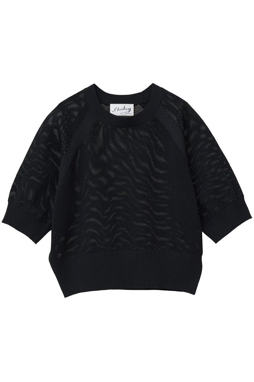 【マルティニーク/martinique】の【l heritage martinique】メッシュラグランプルオーバー インテリア・キッズ・メンズ・レディースファッション・服の通販 founy(ファニー) ファッション Fashion レディースファッション Fashion for Women トップス・カットソー Cut & Sew Tops ニット Knit Tops & Sweaters カジュアルプルオーバー・ニットトップス Pullovers & Knit Tops / Casual Pullovers おすすめ Recommended / Our Picks インナー Innerwear ペンシル Pencil, Pencil Skirt ボトム Bottoms, Lower Wear メッシュ Mesh, Net Fabric モダン Modern, Contemporary ラップ Wrap, Wrap Design レオパード Leopard, Animal Print 再入荷 Restock / Back in Stock ブラック|ID: prp329100004616043 ipo3291000000035345625