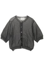 【マルティニーク/martinique】の【l heritage martinique】シアー5分袖カーディガン ブラック|ID: prp329100004616044 ipo3291000000035535051